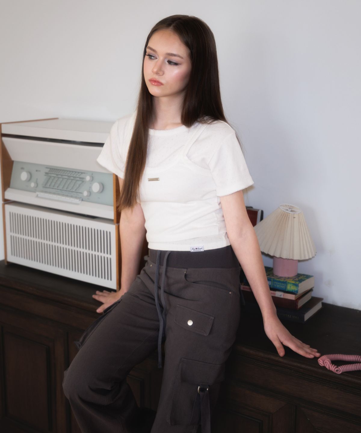 로제프란츠(ROSEFRANTZ) Soft Punching Lace T-shirt [Ivory]