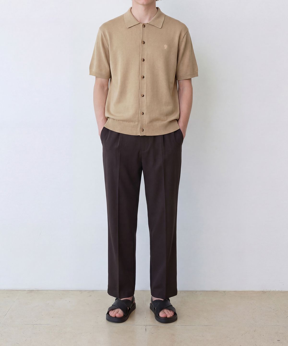 에든버러클럽(EDINBURGH CLUB) COOL LINEN SUMMER CARDIGAN (BEIGE)