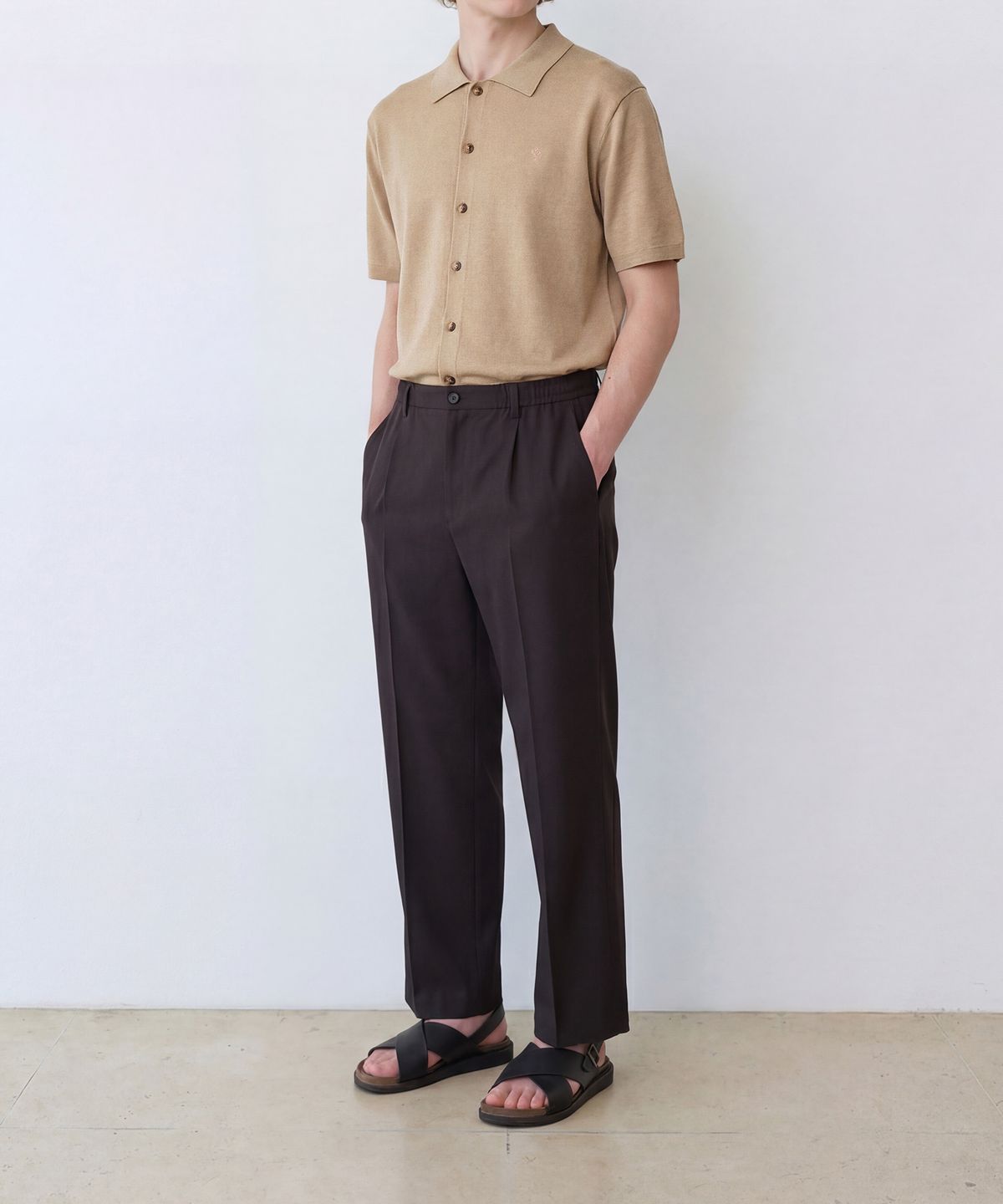 에든버러클럽(EDINBURGH CLUB) COOL LINEN SUMMER CARDIGAN (BEIGE)