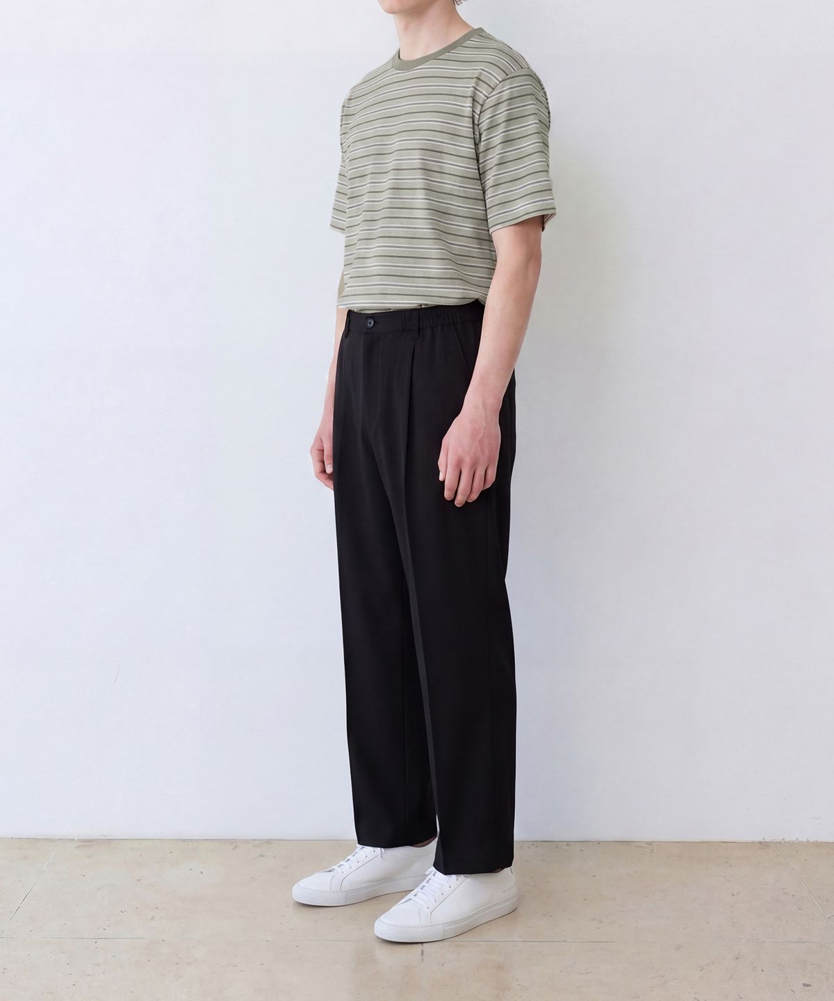 에든버러클럽(EDINBURGH CLUB) DAILY STRIPED T-SHIRT (BEIGE)