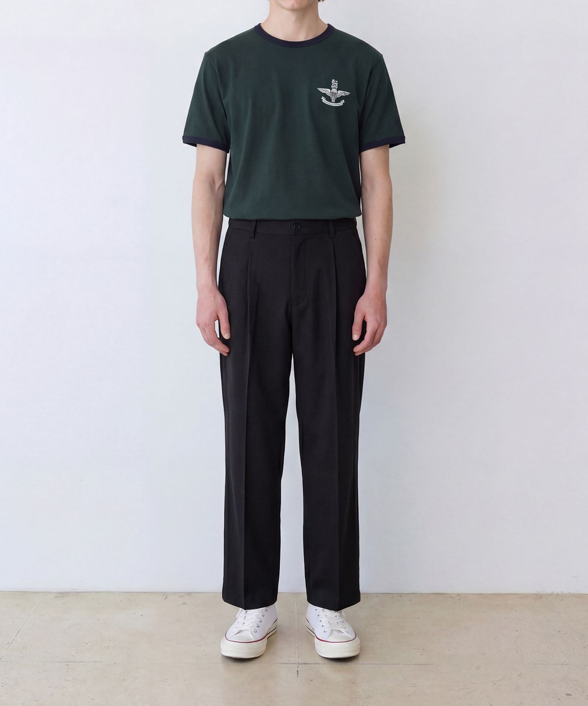 에든버러클럽(EDINBURGH CLUB) AIR FORCE RINGER T-SHIRT (GREEN)
