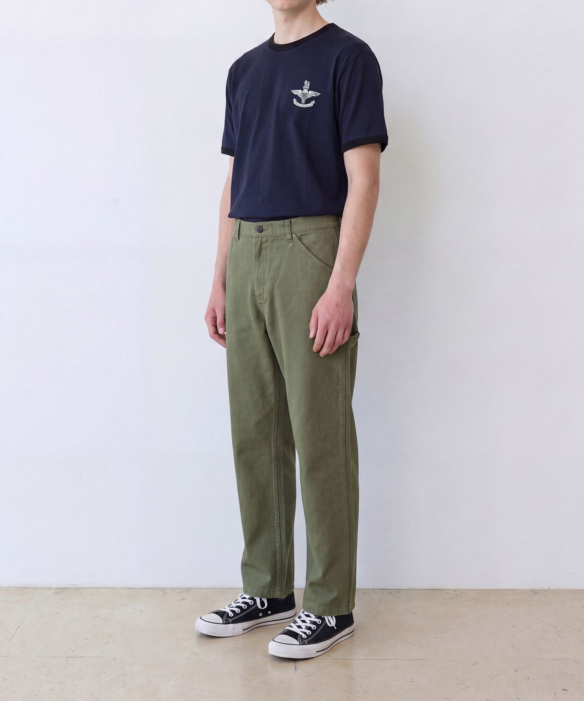 에든버러클럽(EDINBURGH CLUB) AIR FORCE RINGER T-SHIRT (NAVY)