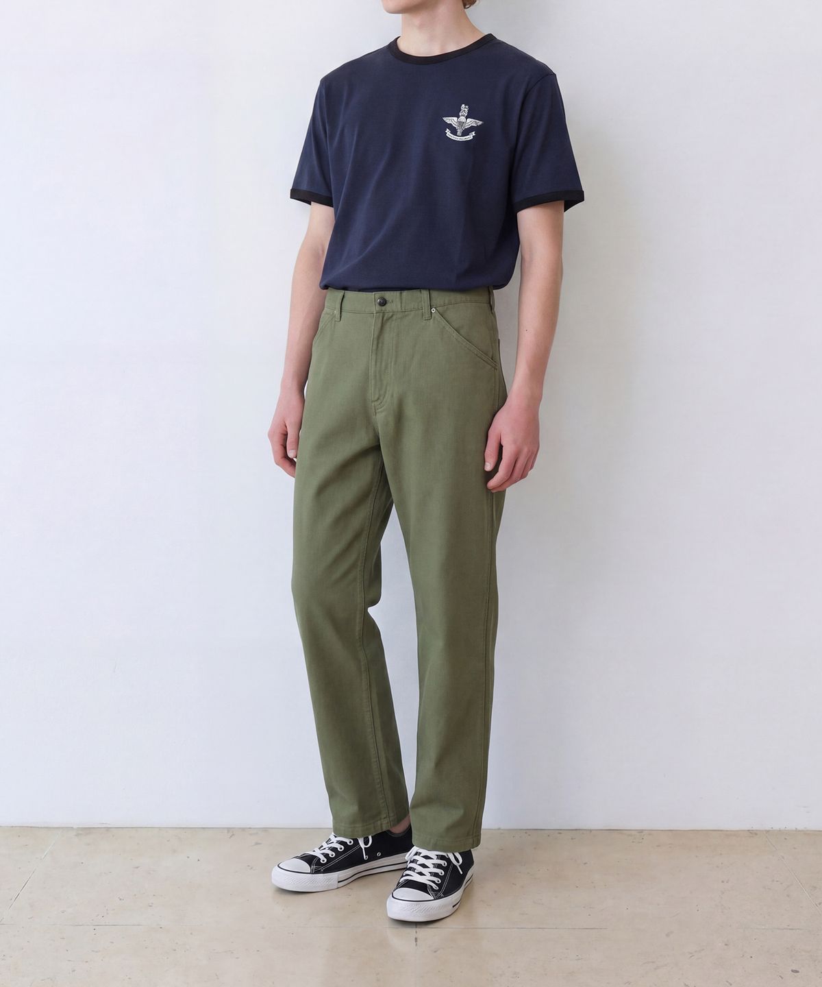 에든버러클럽(EDINBURGH CLUB) AIR FORCE RINGER T-SHIRT (NAVY)