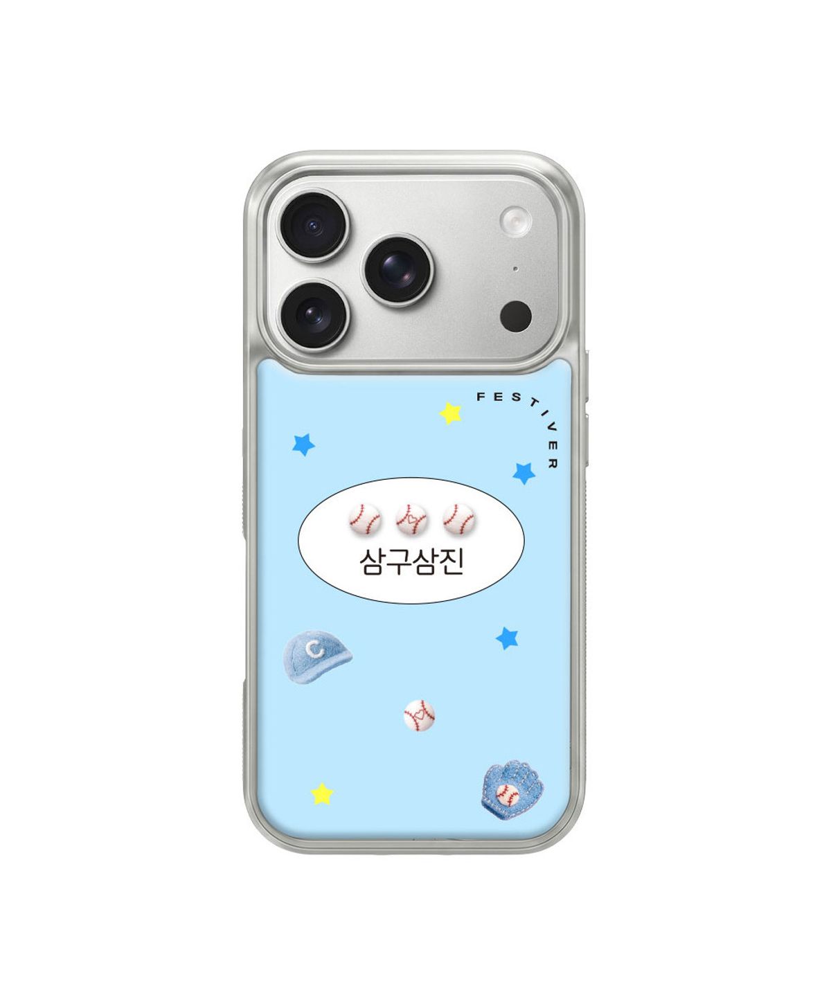 페스티버(FESTIVER) 볼파크 삼구삼진 에폭시 실버 케이스 ( 아이폰 / 갤럭시 S시리즈 )