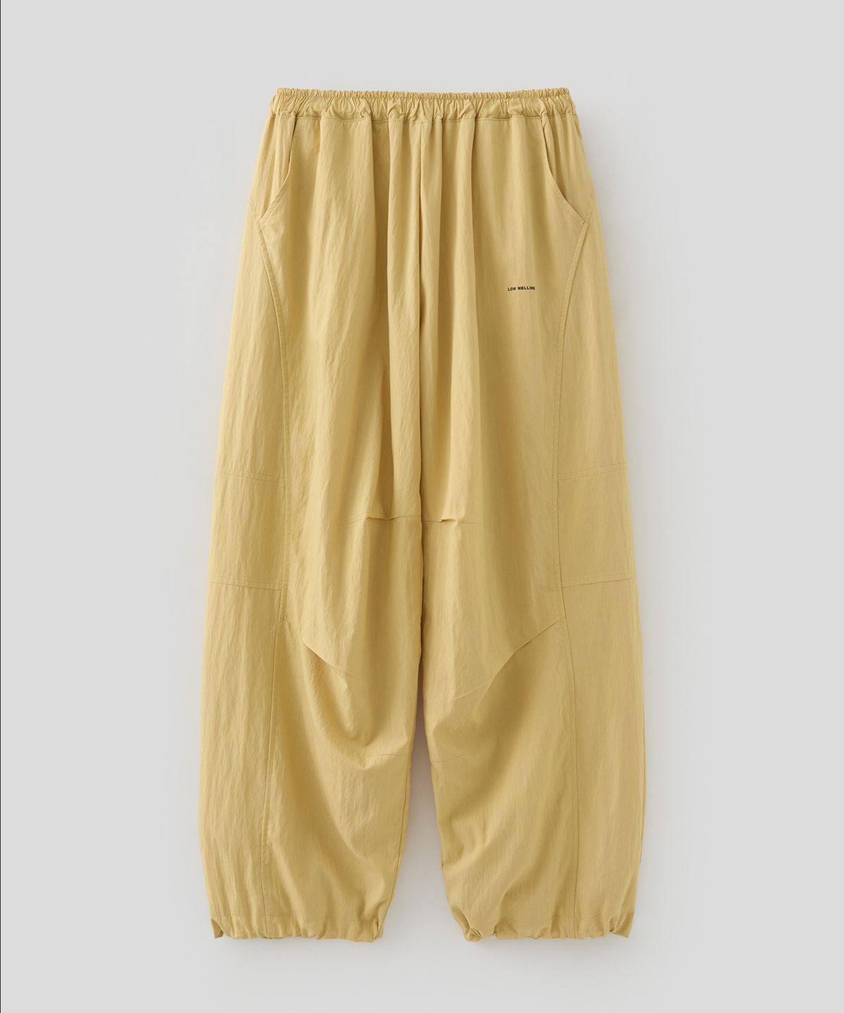 로우넬라인(LOW NELLINE) MAC CURVED MESH NYLON PANTS_YELLOW