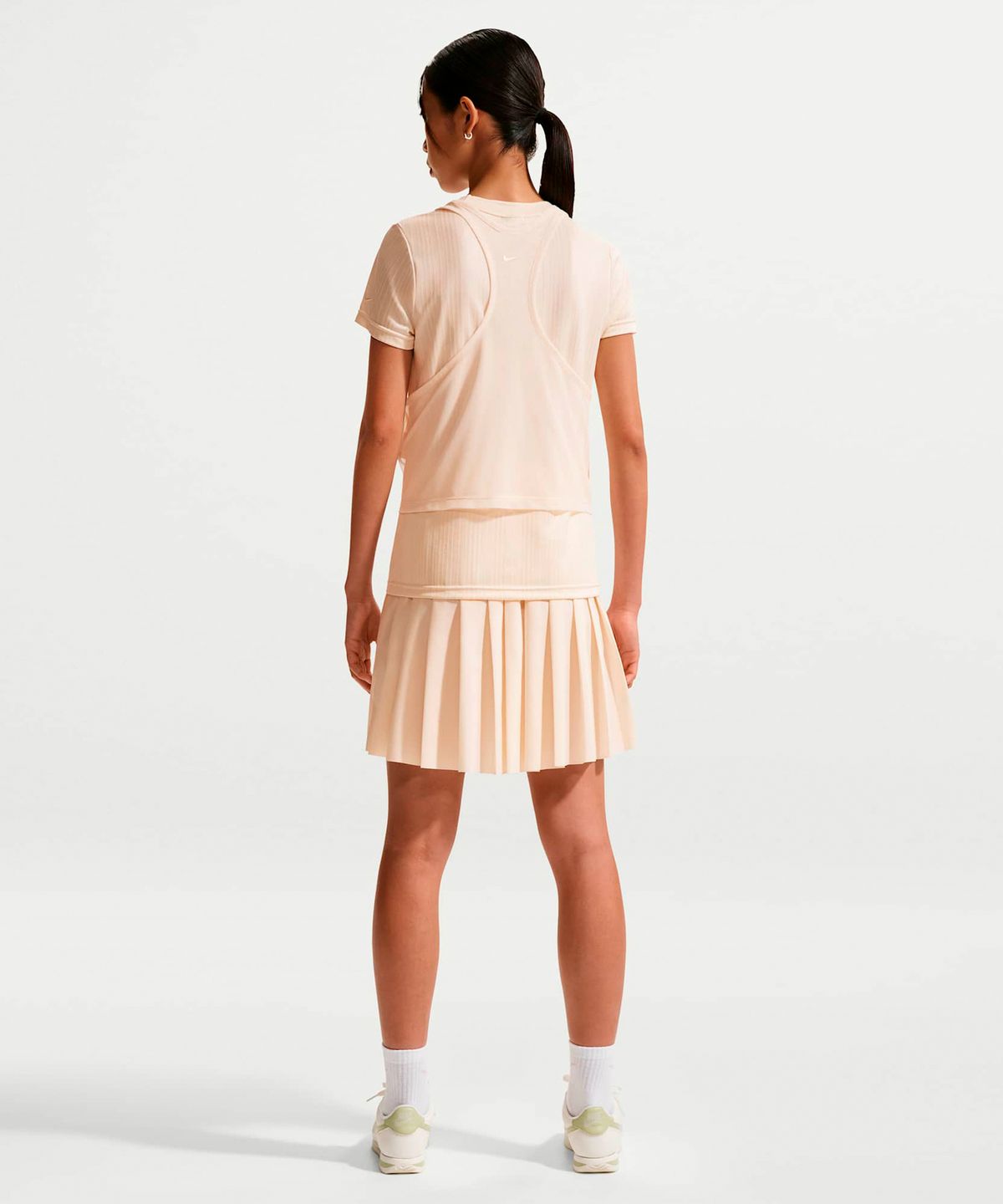 나이키(NIKE) 스포츠웨어 미드라이즈 플리츠 스커트 W - 초크 / IF0590-103