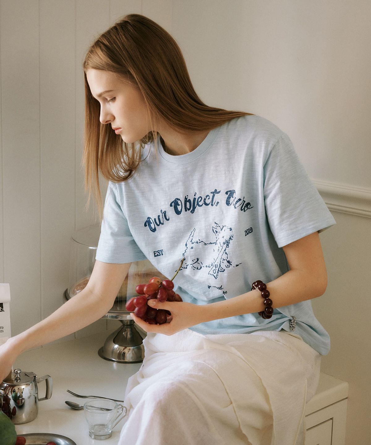 아우로(OURO) TERRIER GRAPHIC TEE [ WAVE ]
