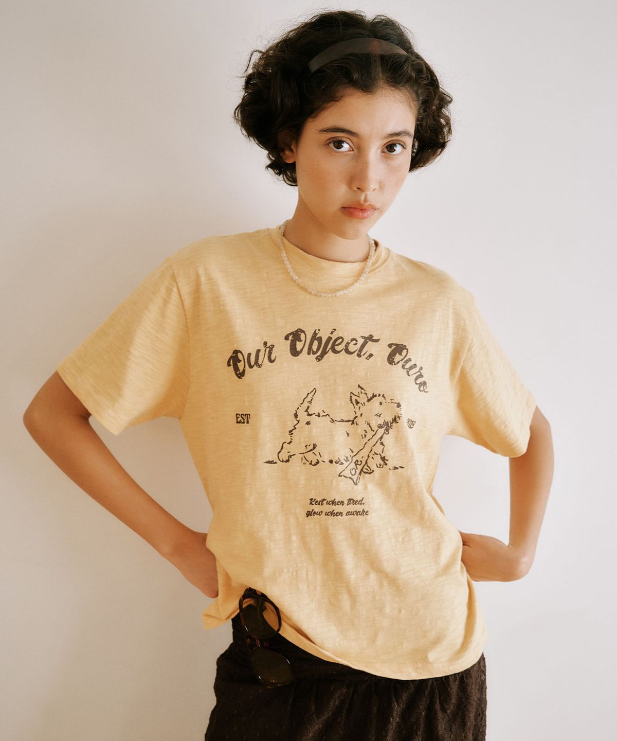 아우로(OURO) TERRIER GRAPHIC TEE [ SUN ]