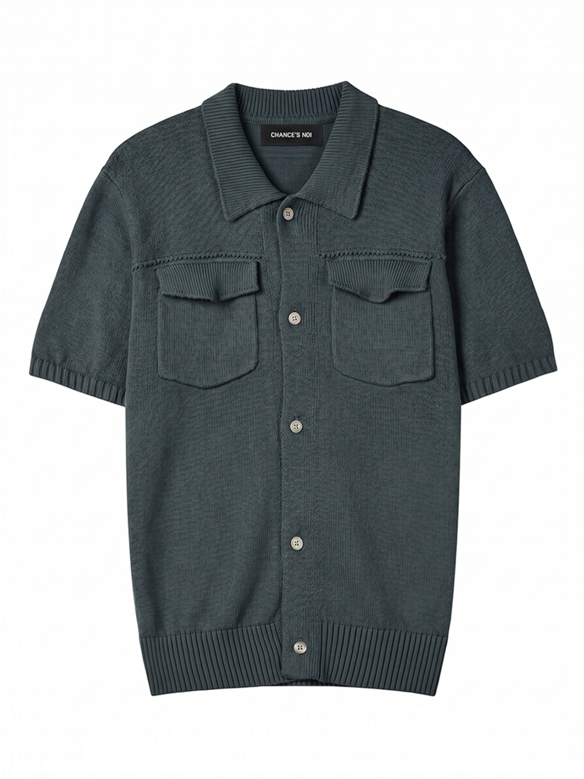 챈세스노이(CHANCE'S NOI) 체스트 포켓 카라 넥 니트 가디건(3color)/M262OT03