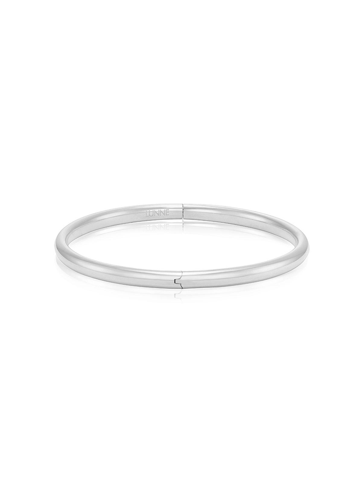룬느(LUNNE) 실버 925 4mm 에센셜 히든 클라스프 뱅글 팔찌 #LSB31