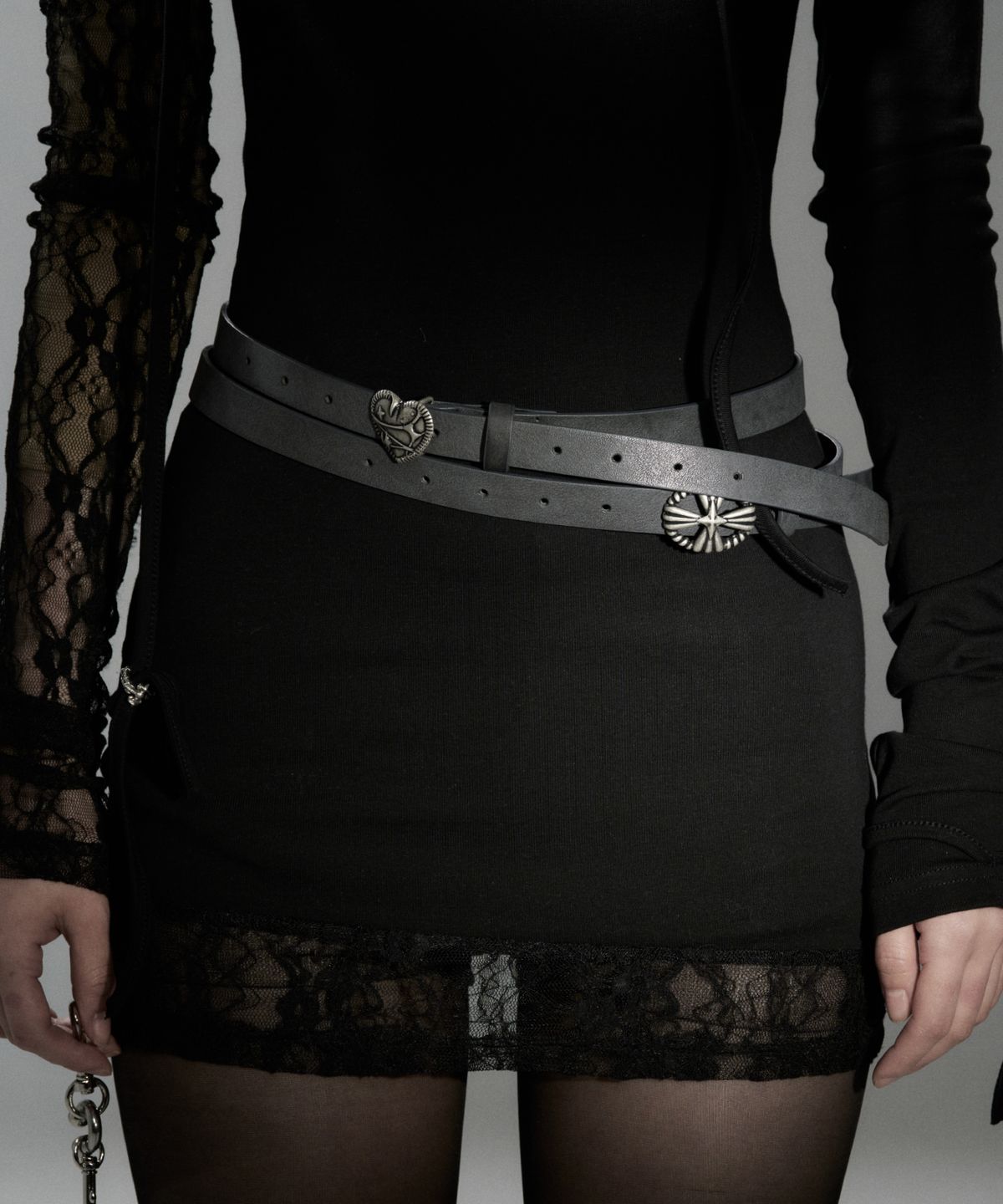 센티멍(SENTIMENTS) NO.764 [DARK GRAY] LEATHER BELT