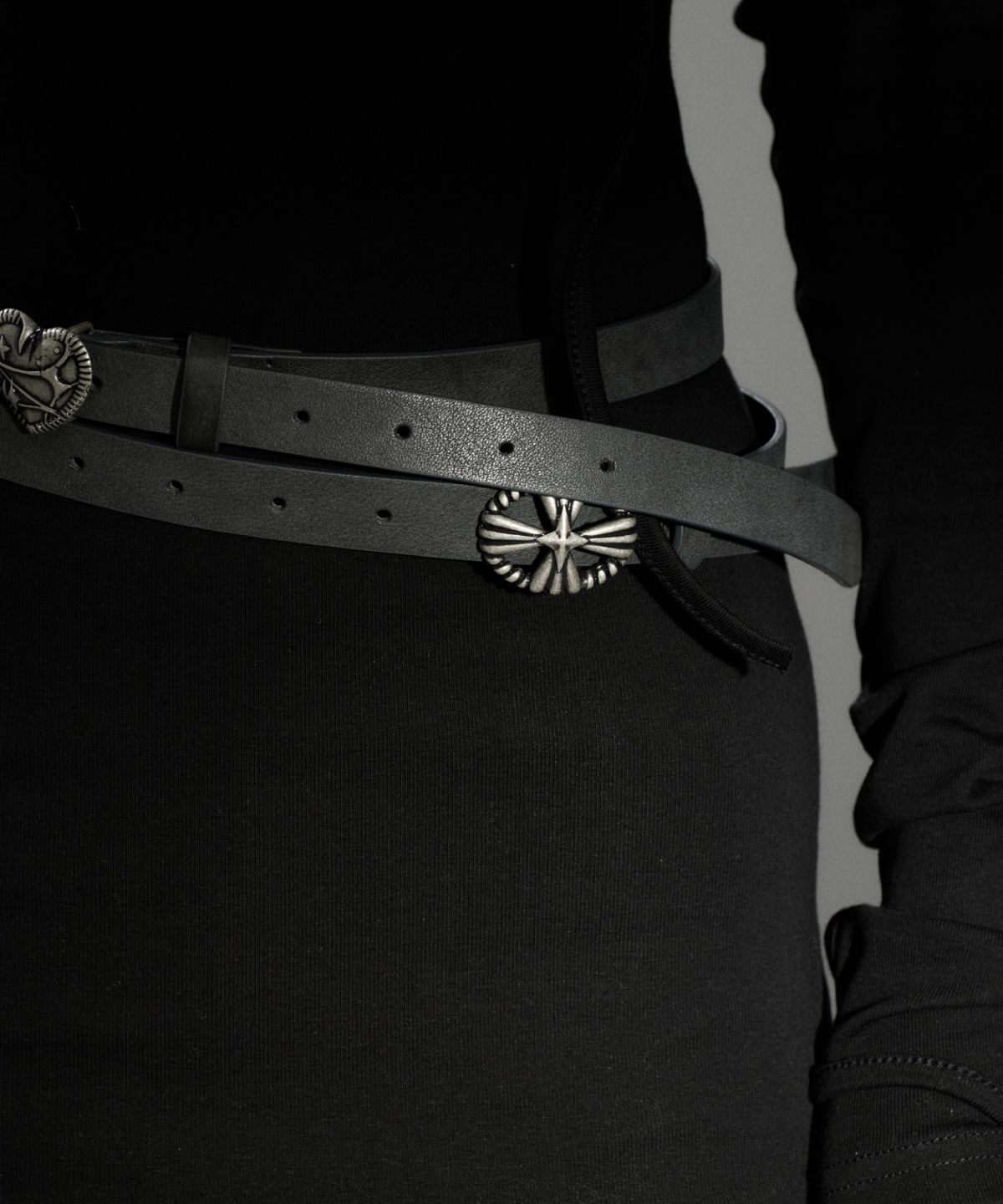 센티멍(SENTIMENTS) NO.765 [DARK GRAY] LEATHER BELT