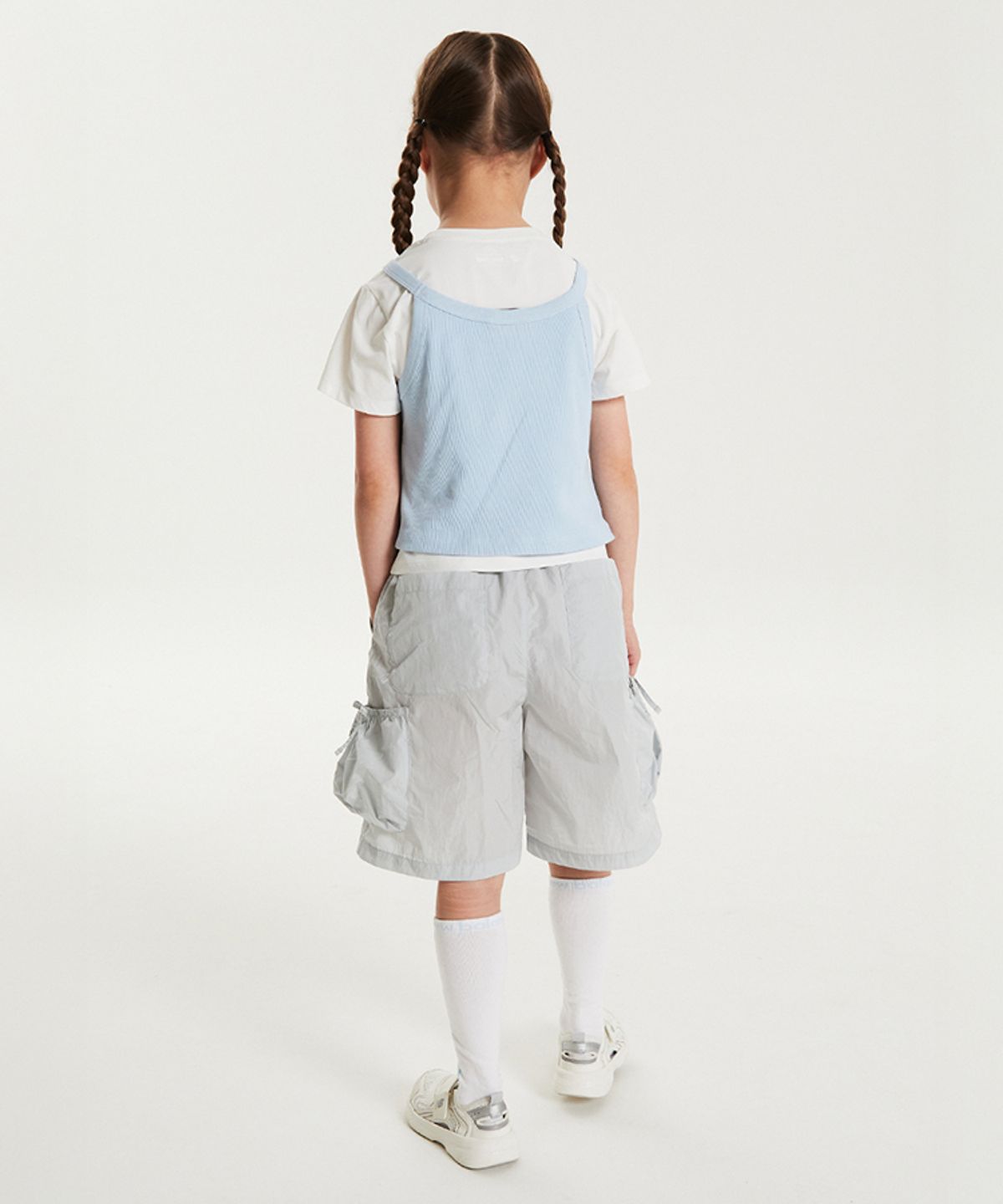 뉴발란스 키즈(NEWBALANCEKIDS) METALIC SUMMER_여아 나시 레이어드 반팔티 아동 티셔츠 NK9EG2762G50