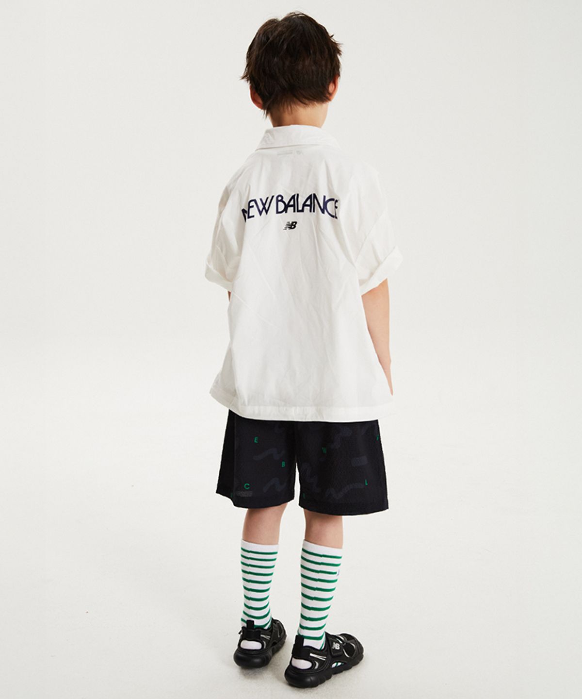 뉴발란스 키즈(NEWBALANCEKIDS) [3PCS] SUMMER WAVE_시어서커 셔켓 셋업 아동 상하복 NK9YG3971U10