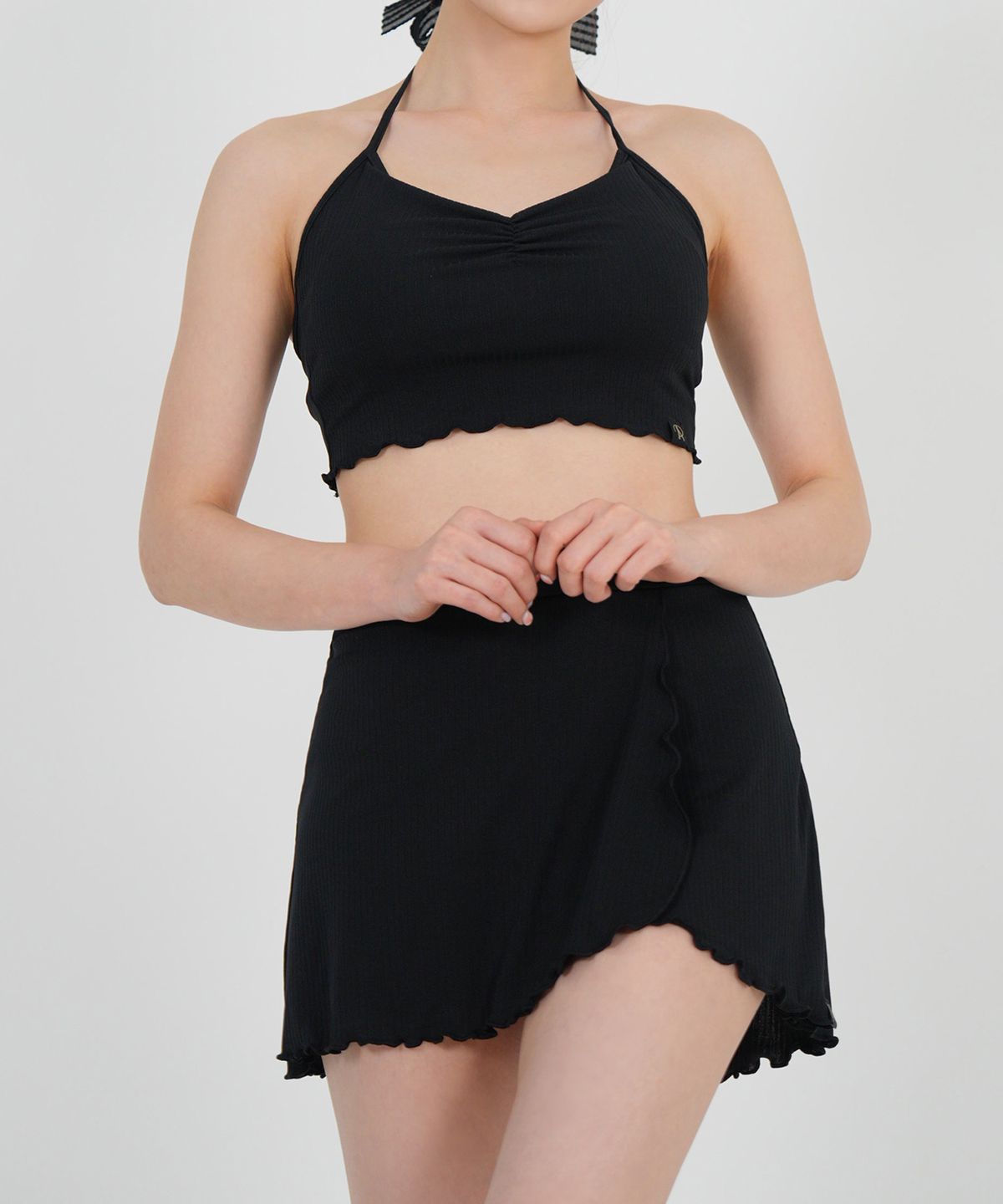 포리즈(PORRIZ) [스칼렛 SKIRT_블랙] 수영복 리조트 커버업 스커트