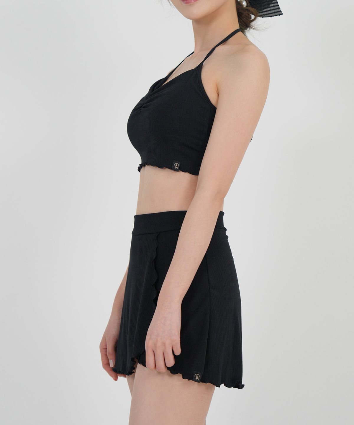 포리즈(PORRIZ) [스칼렛 SKIRT_블랙] 수영복 리조트 커버업 스커트