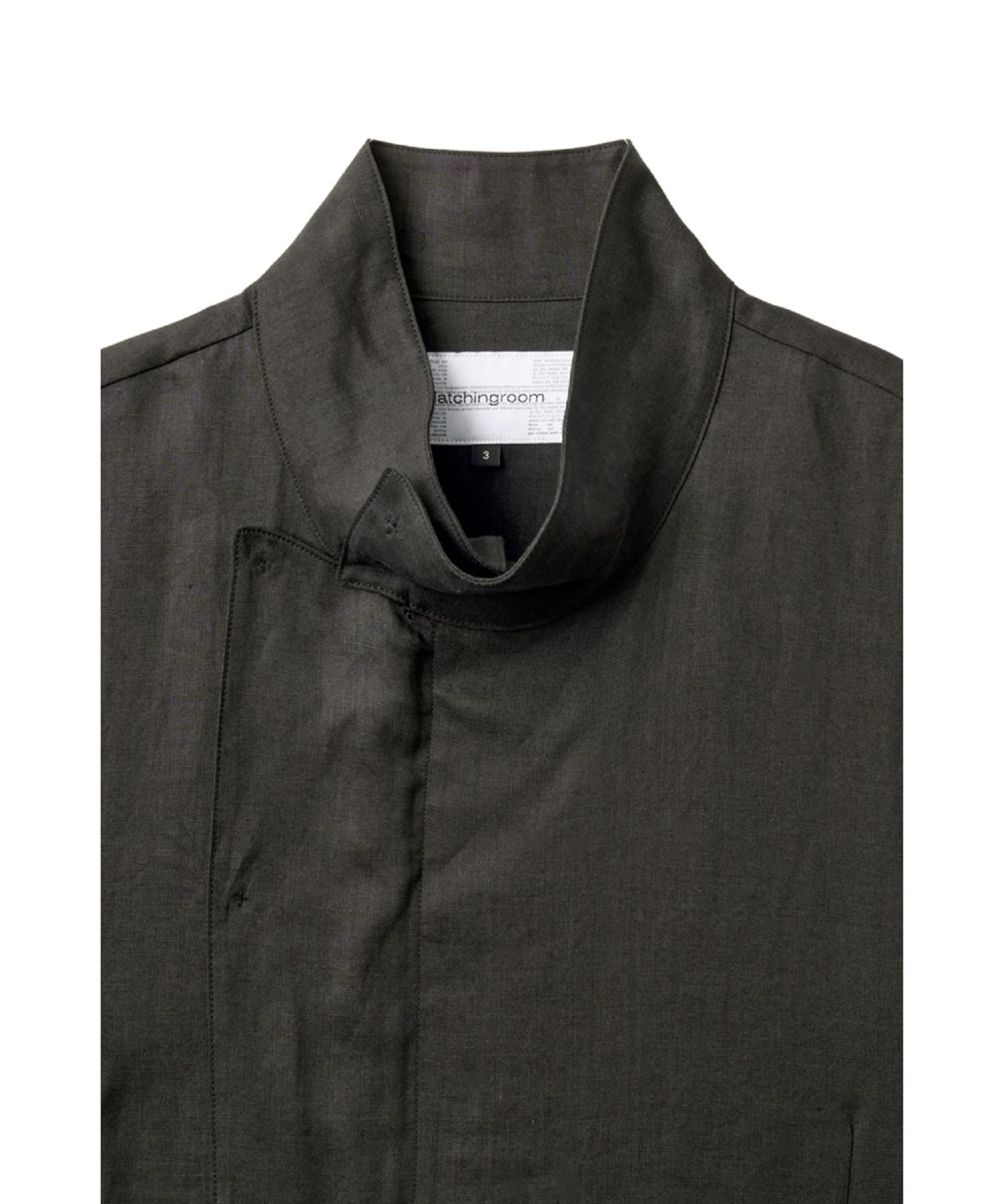 해칭룸(HATCHINGROOM) Arc Zip Shirket Black