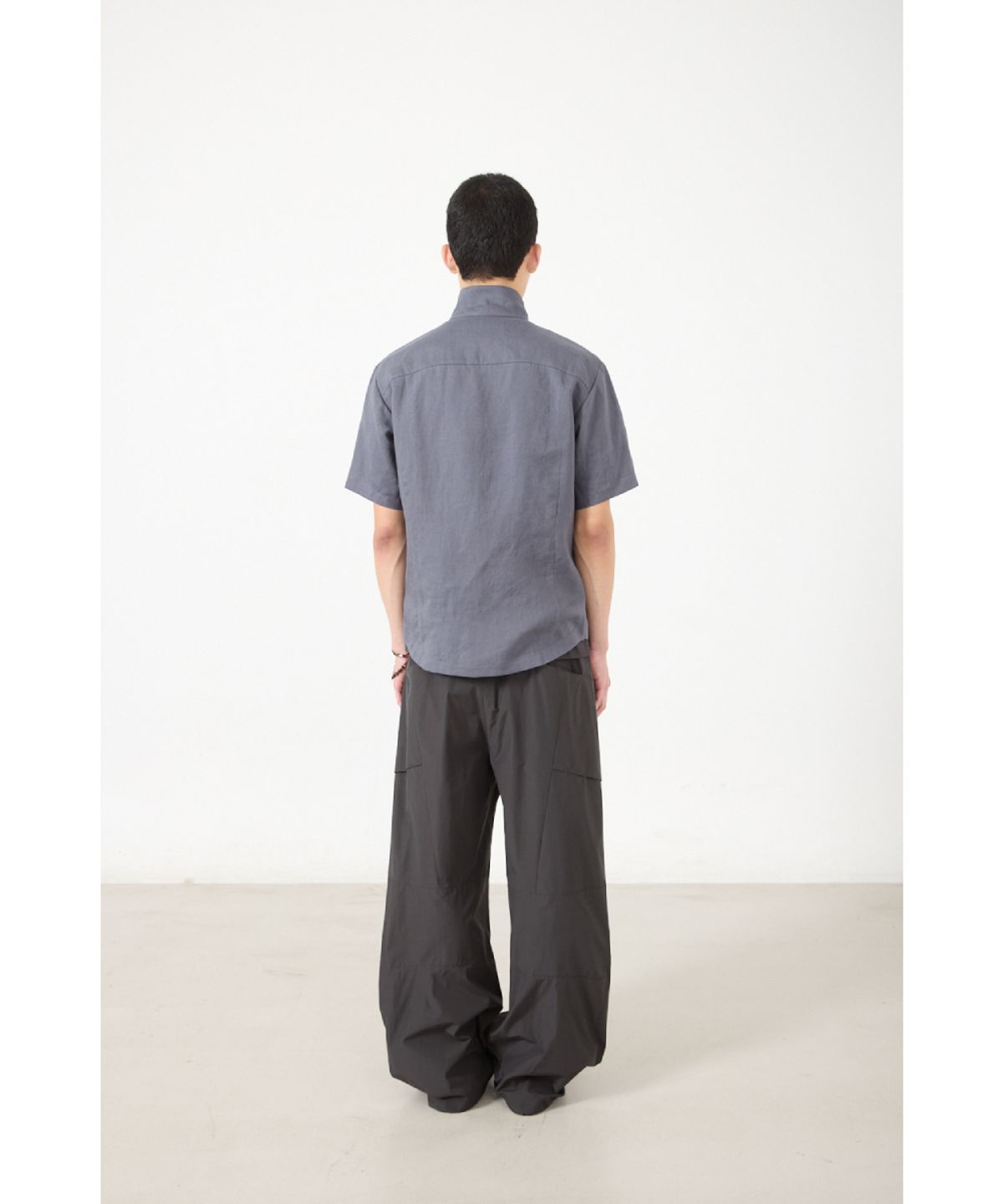 해칭룸(HATCHINGROOM) Arc Zip Shirket Blue Grey