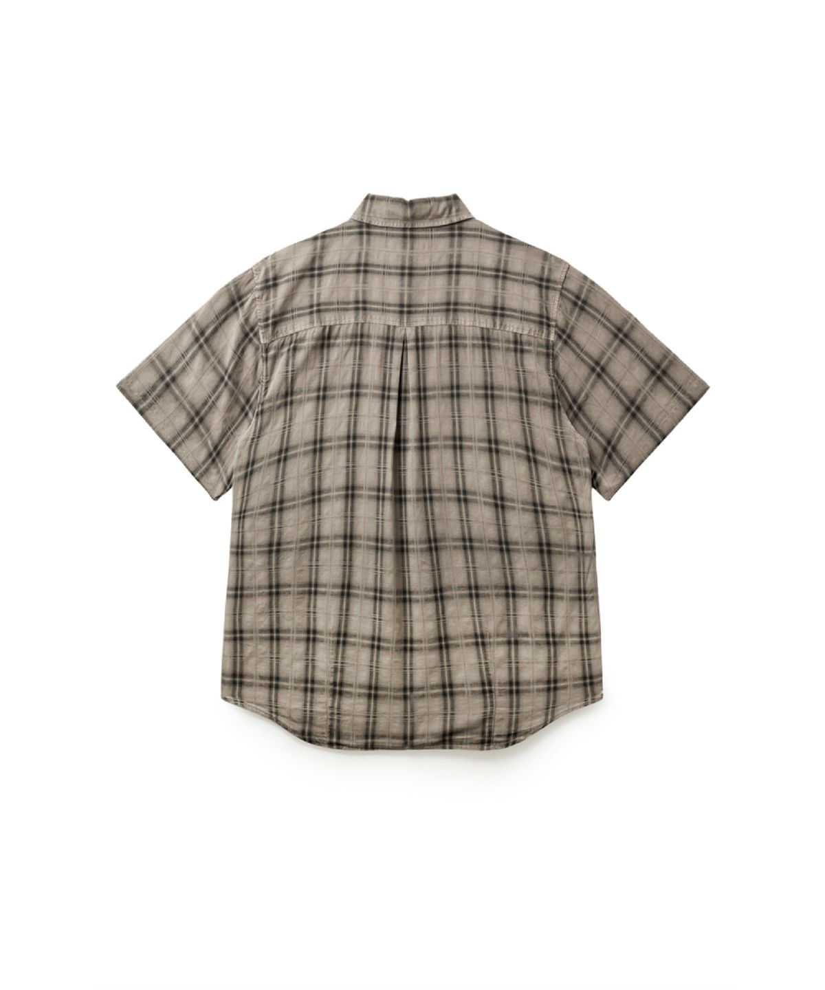 해칭룸(HATCHINGROOM) 2Pk Shirt 1/2 Over Dyed Check Desert