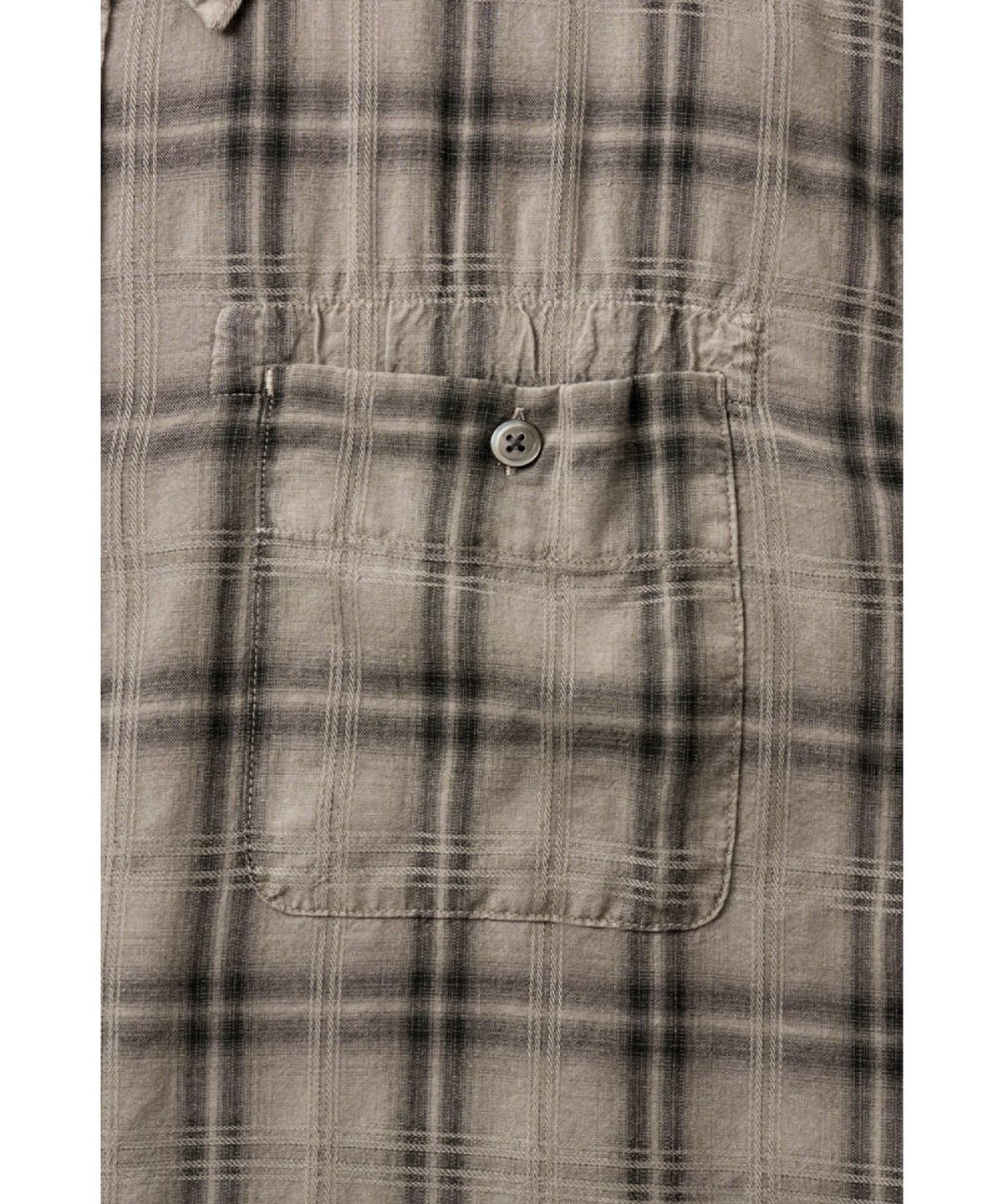 해칭룸(HATCHINGROOM) 2Pk Shirt 1/2 Over Dyed Check Desert