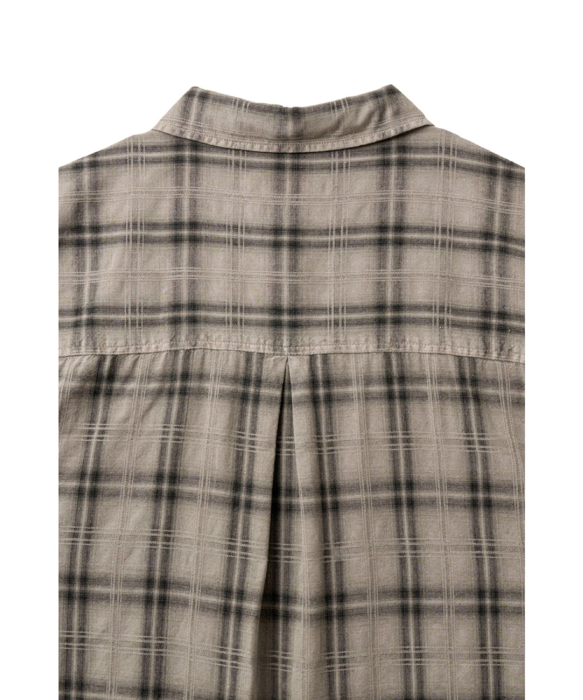 해칭룸(HATCHINGROOM) 2Pk Shirt 1/2 Over Dyed Check Desert