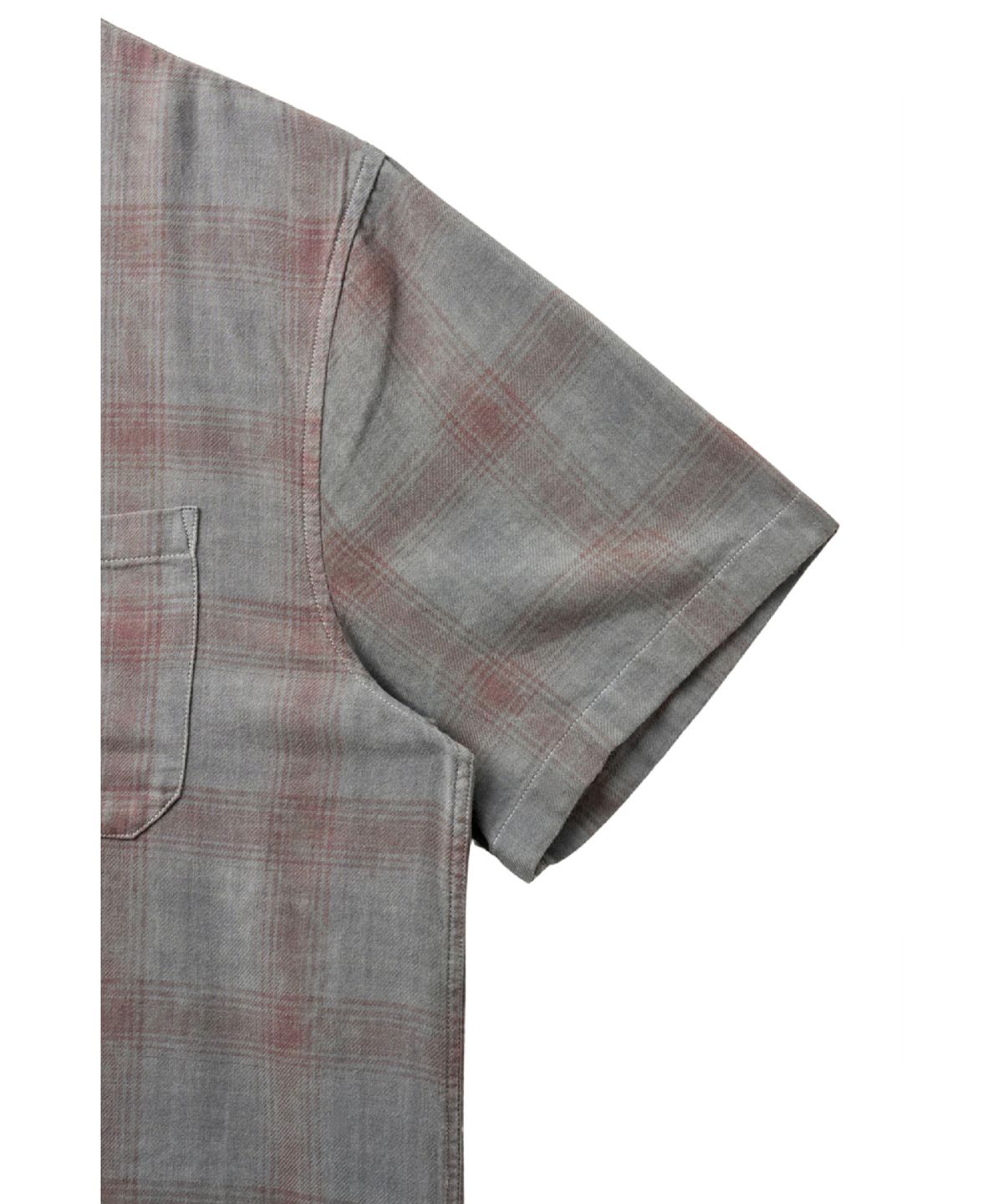 해칭룸(HATCHINGROOM) Arrow Shirt Over Dyed Bleached Check Grey