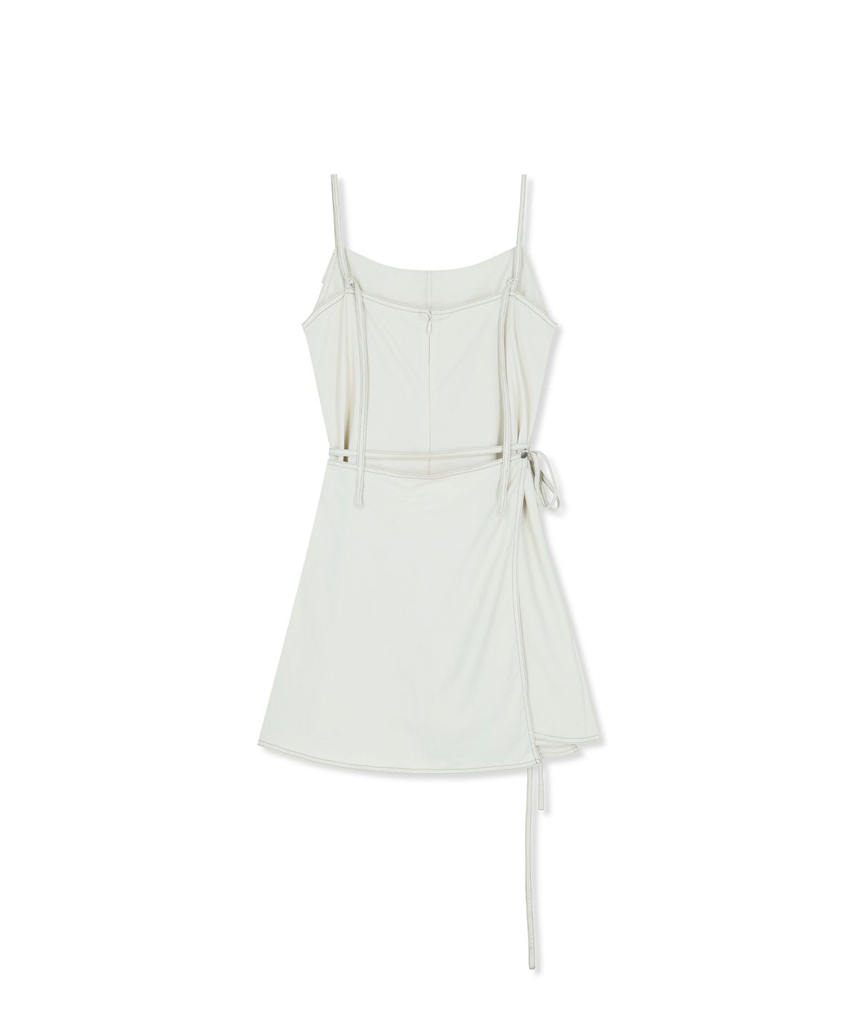 마뗑킴(MATIN KIM) SLEEVELESS WRAP DRESS IN CREAM