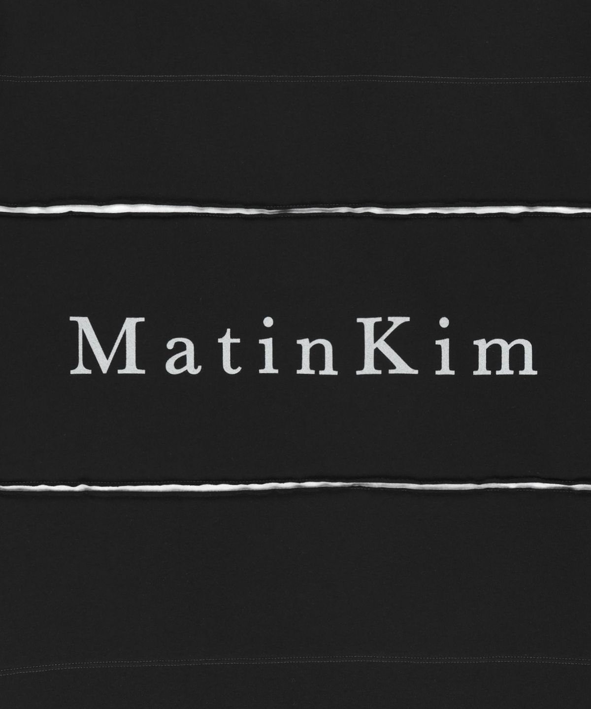 마뗑킴(MATIN KIM) CUT OUT BLOCK COLLAR TOP FOR MEN IN BLACK