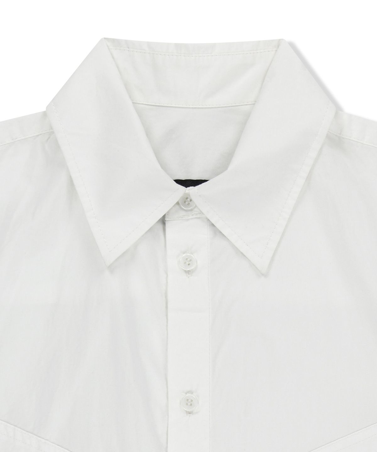 마뗑킴(MATIN KIM) HALF SLEEVE POCKET SHIRT IN WHITE