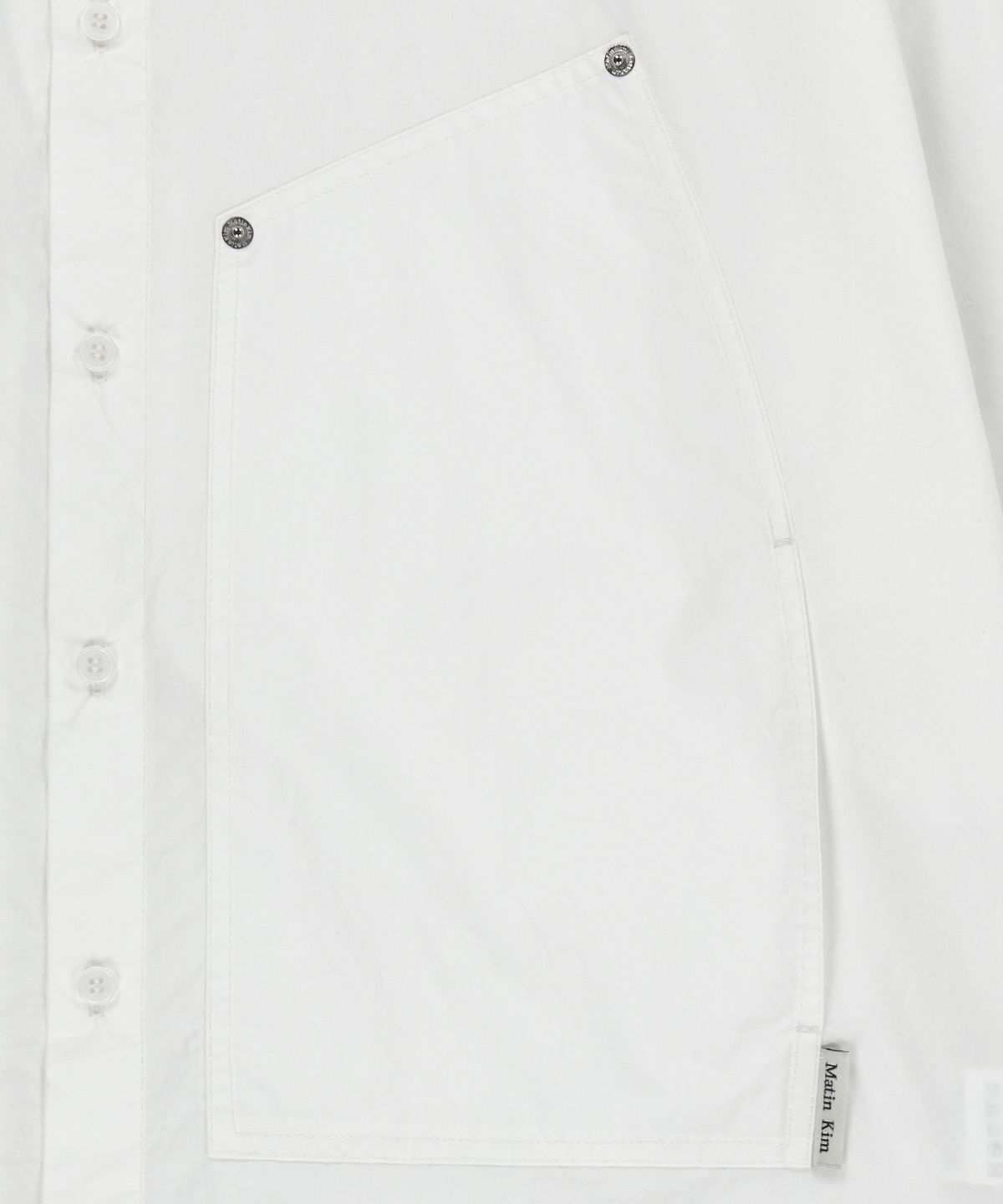 마뗑킴(MATIN KIM) HALF SLEEVE POCKET SHIRT IN WHITE