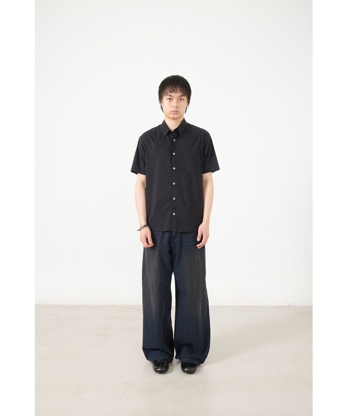 해칭룸(HATCHINGROOM) Plaket Shirt Black