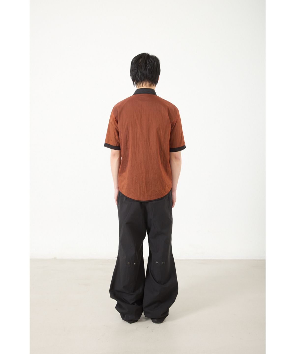 해칭룸(HATCHINGROOM) Reversible Two Face Shirt Black/Orange