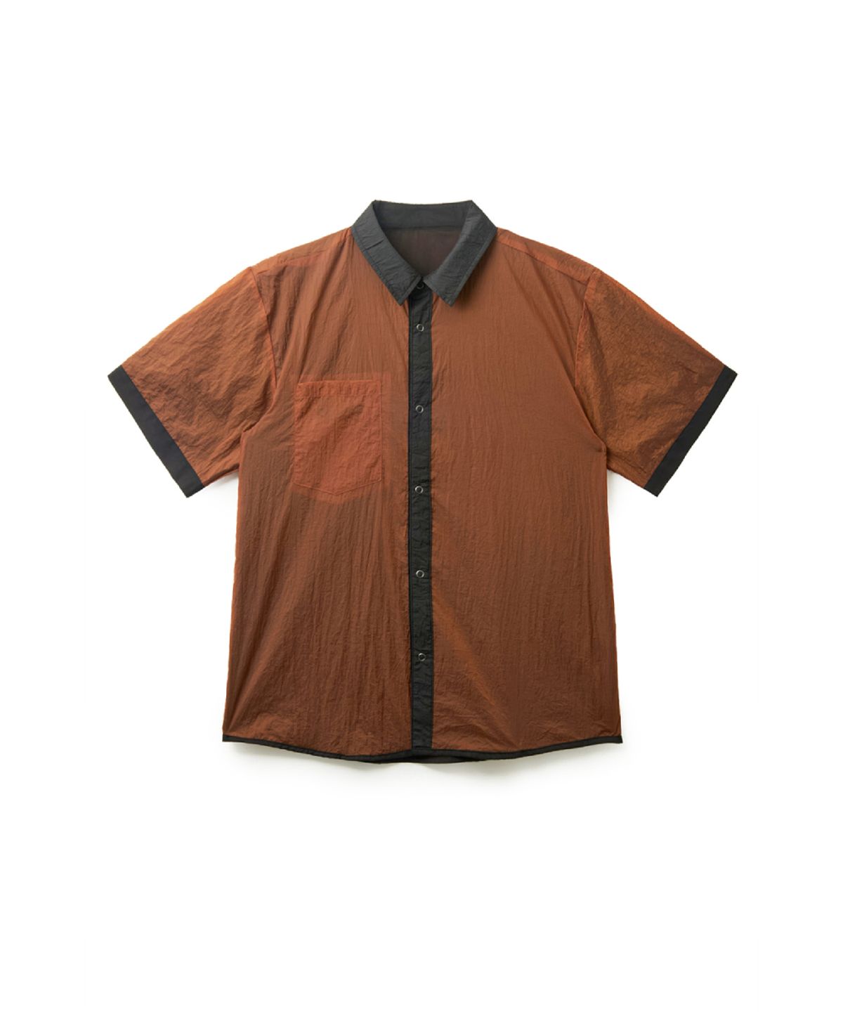 해칭룸(HATCHINGROOM) Reversible Two Face Shirt Black/Orange