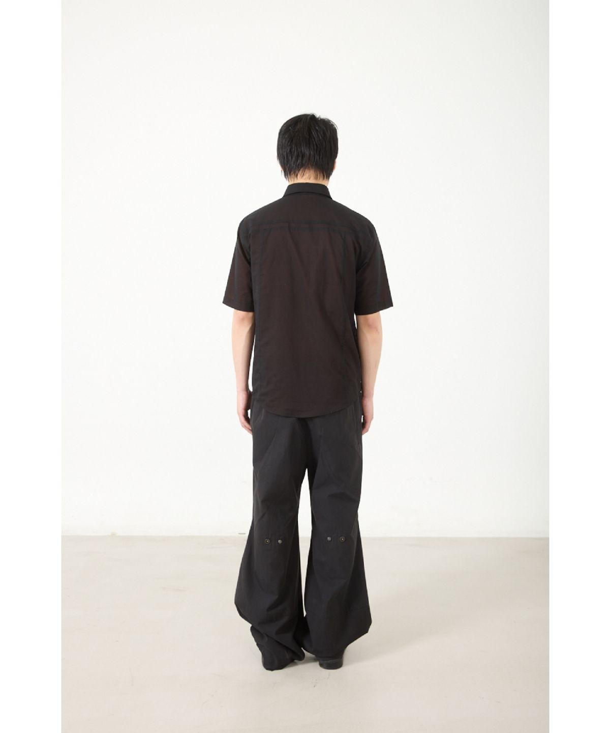 해칭룸(HATCHINGROOM) Reversible Two Face Shirt Black/Orange
