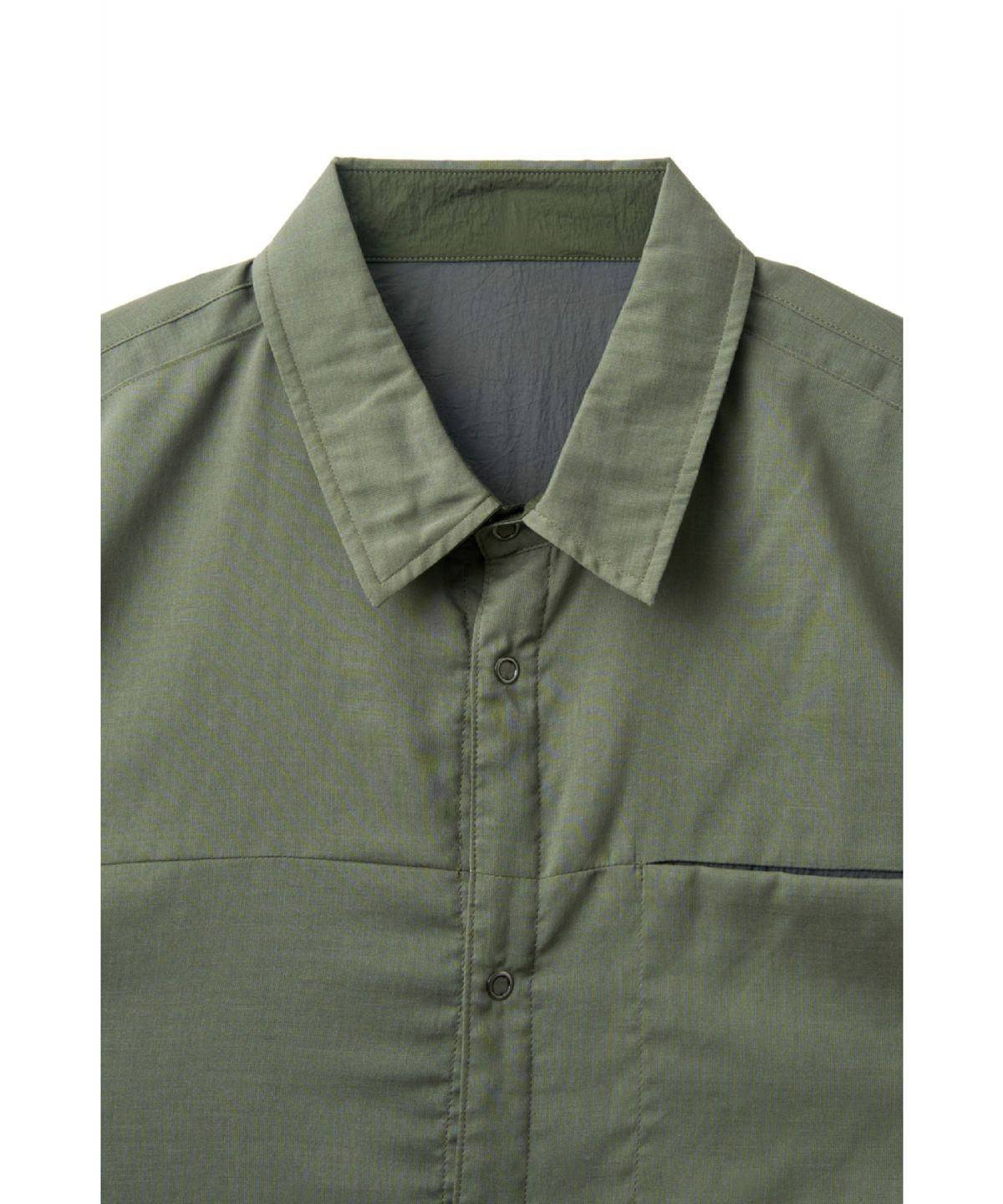해칭룸(HATCHINGROOM) Reversible Two Face Shirt Sage/Grey