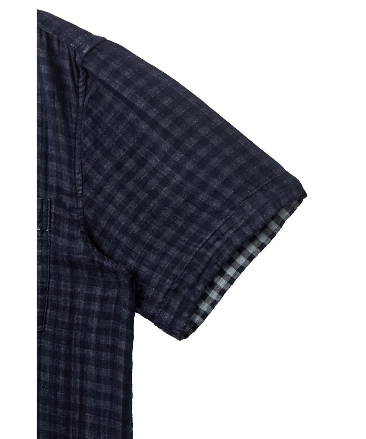 해칭룸(HATCHINGROOM) Shadow Check Shirt Gingham Check Dark Navy
