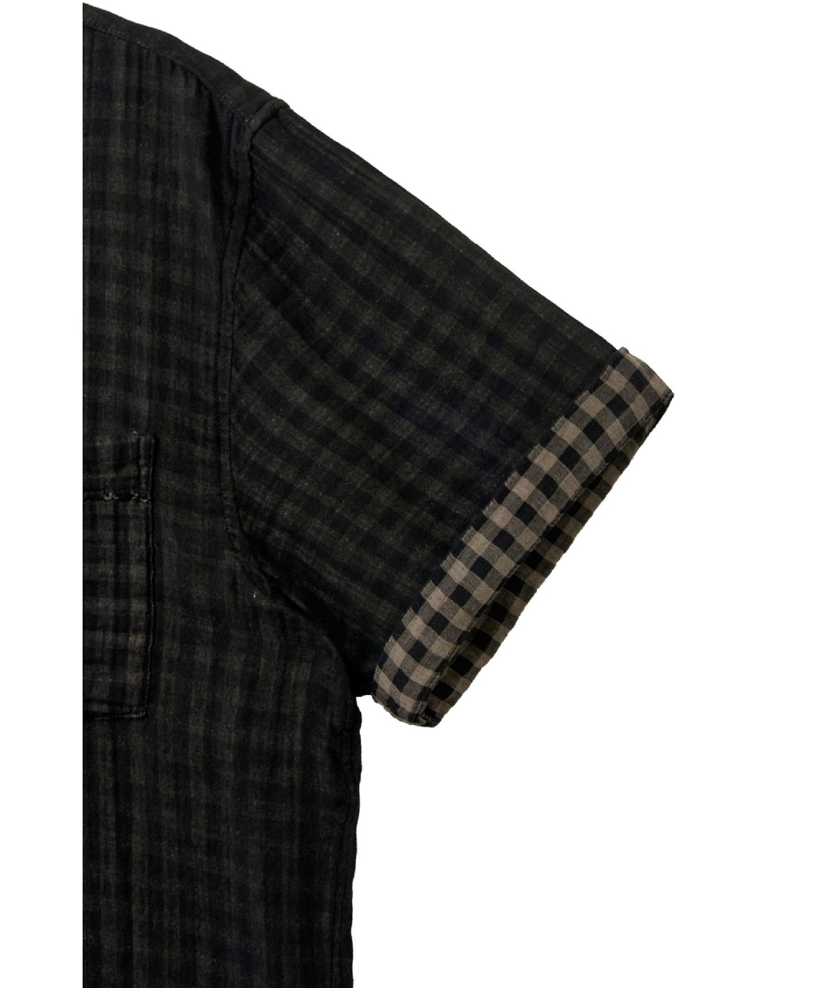 해칭룸(HATCHINGROOM) Shadow Check Shirt Gingham Check Grey Beige