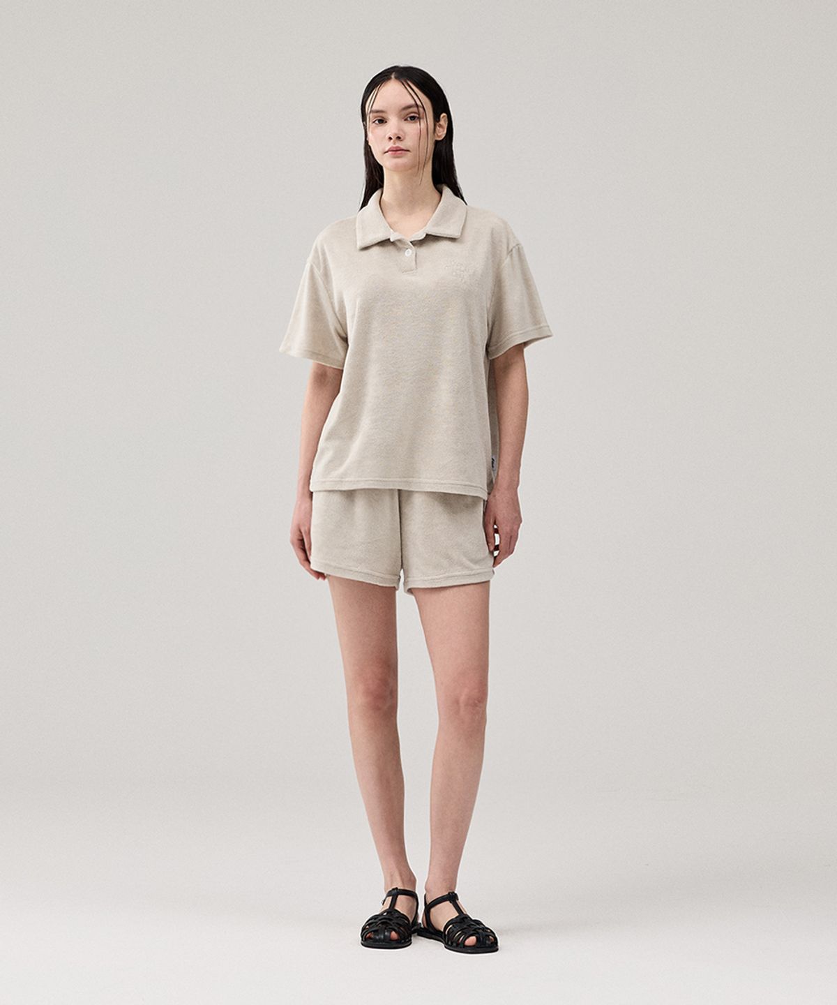 크루멤버스온리(CREW MEMBERS ONLY) (W)ALLDAY TERRY SET UP BEIGE