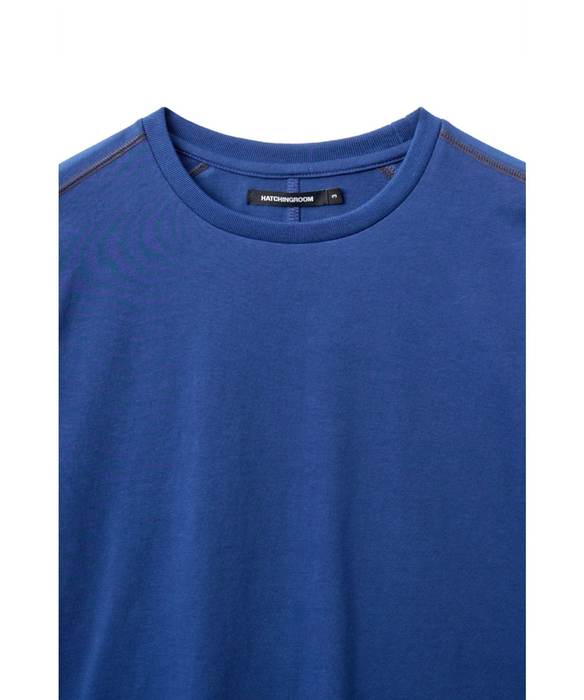 해칭룸(HATCHINGROOM) Crop Tee 1/2 Dark Blue
