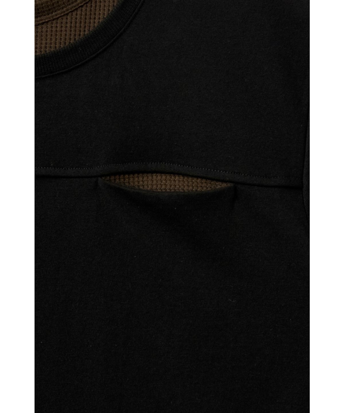 해칭룸(HATCHINGROOM) Double Neck Tee Black