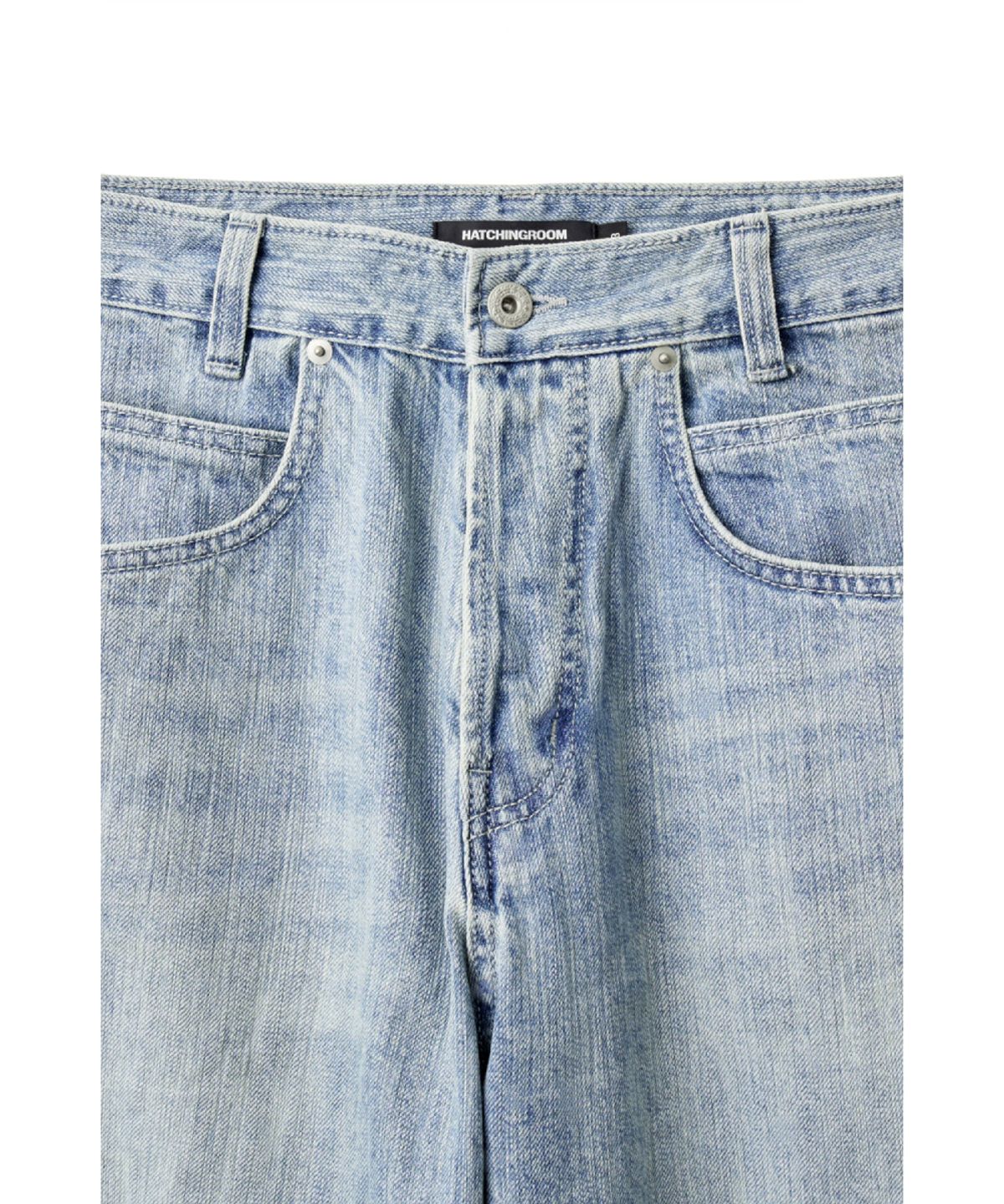 해칭룸(HATCHINGROOM) Regular Selvedge Jeans Slub Light Blue