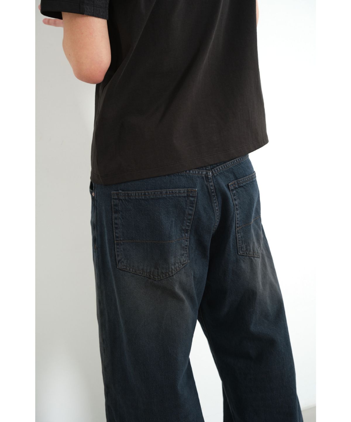 해칭룸(HATCHINGROOM) Wide Jeans Dark Blue