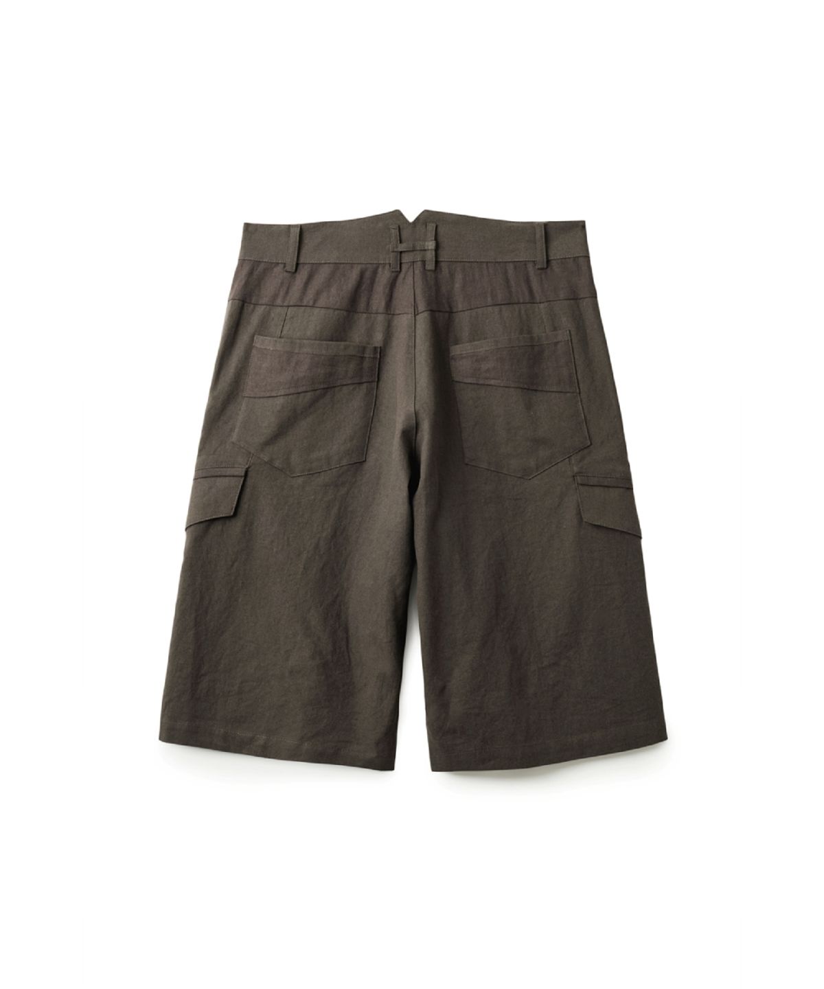 해칭룸(HATCHINGROOM) Flap Shorts Mud Brown