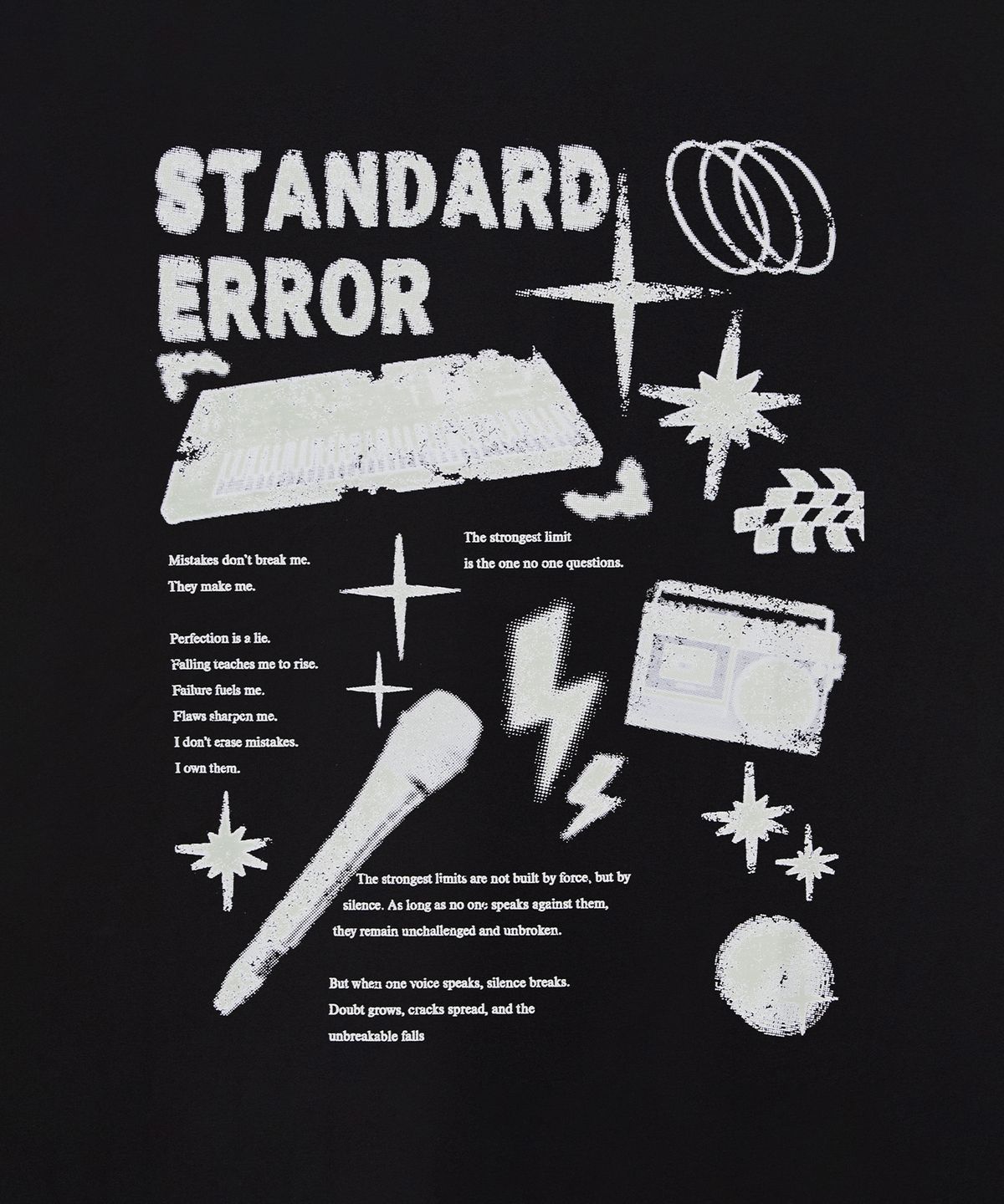 스탠다드에러(STANDARDERROR) 87-STAN257 마이키 레코드 솔리드 반팔 티셔츠 (2color)