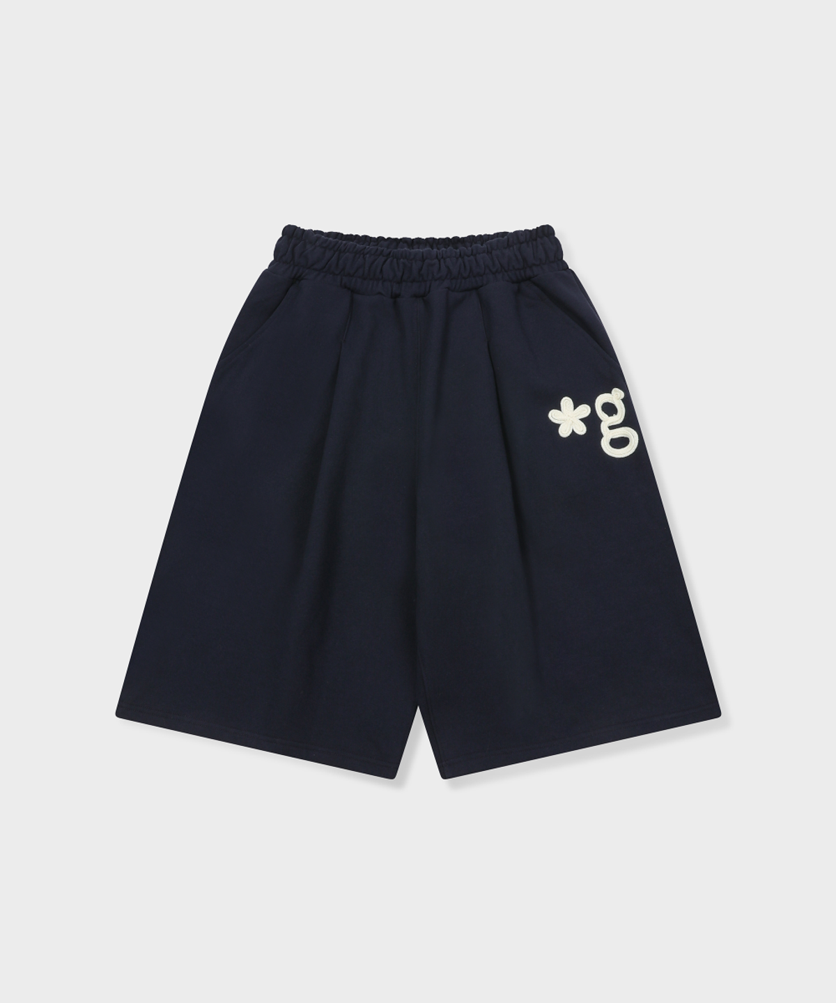 글런든(GRUNDEN) HAND WORK SWEATSHORTS (INK NAVY)