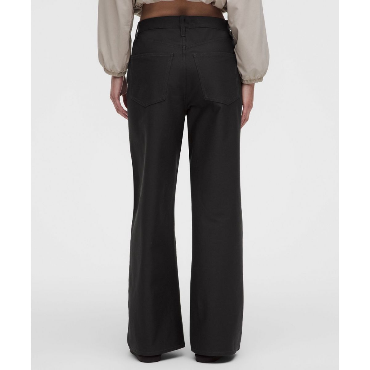 룰루레몬(LULULEMON) 이지파이브 미드라이즈 클래식 와이드 팬츠 *아시아 핏  BLK