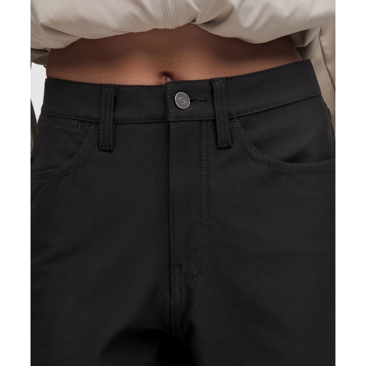 룰루레몬(LULULEMON) 이지파이브 미드라이즈 클래식 와이드 팬츠 *아시아 핏  BLK