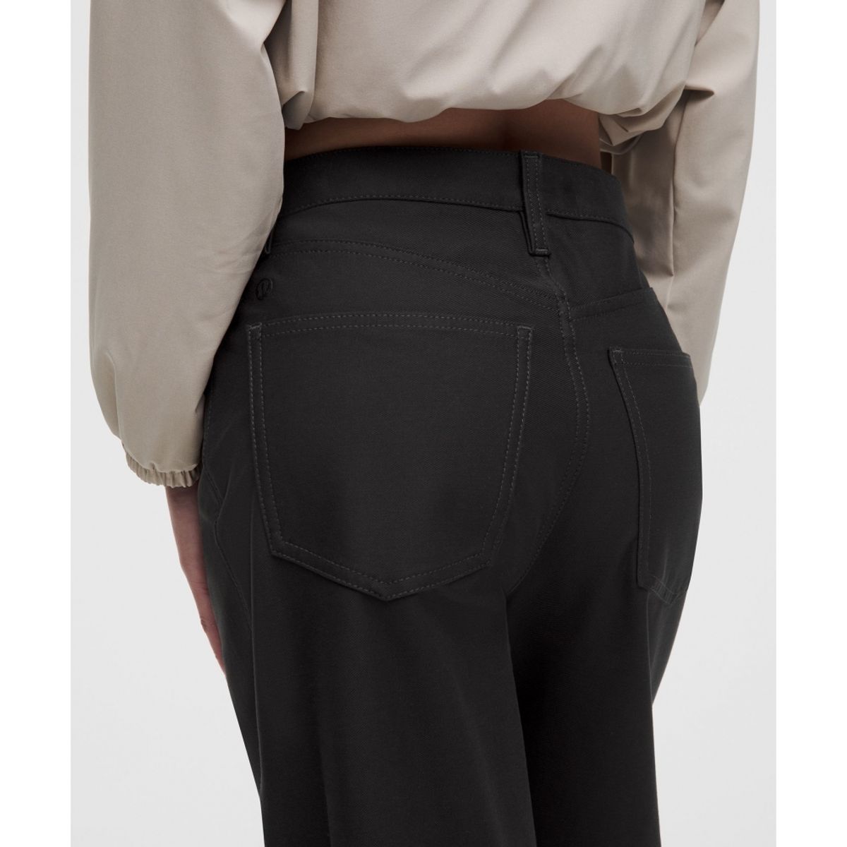 룰루레몬(LULULEMON) 이지파이브 미드라이즈 클래식 와이드 팬츠 *아시아 핏  BLK