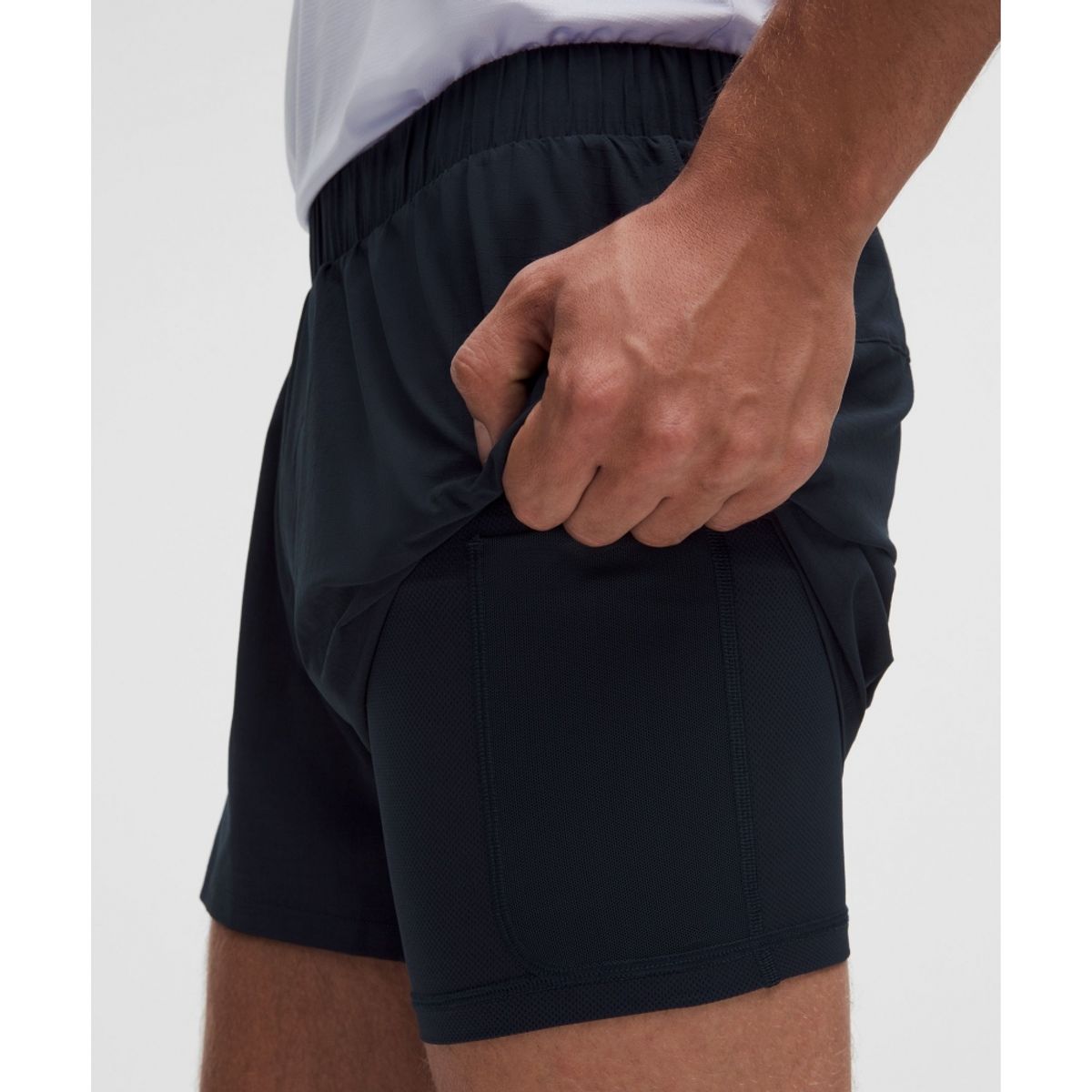 룰루레몬(LULULEMON) 마일 메이커 립스탑 라인드 쇼츠 4inch  TRNV
