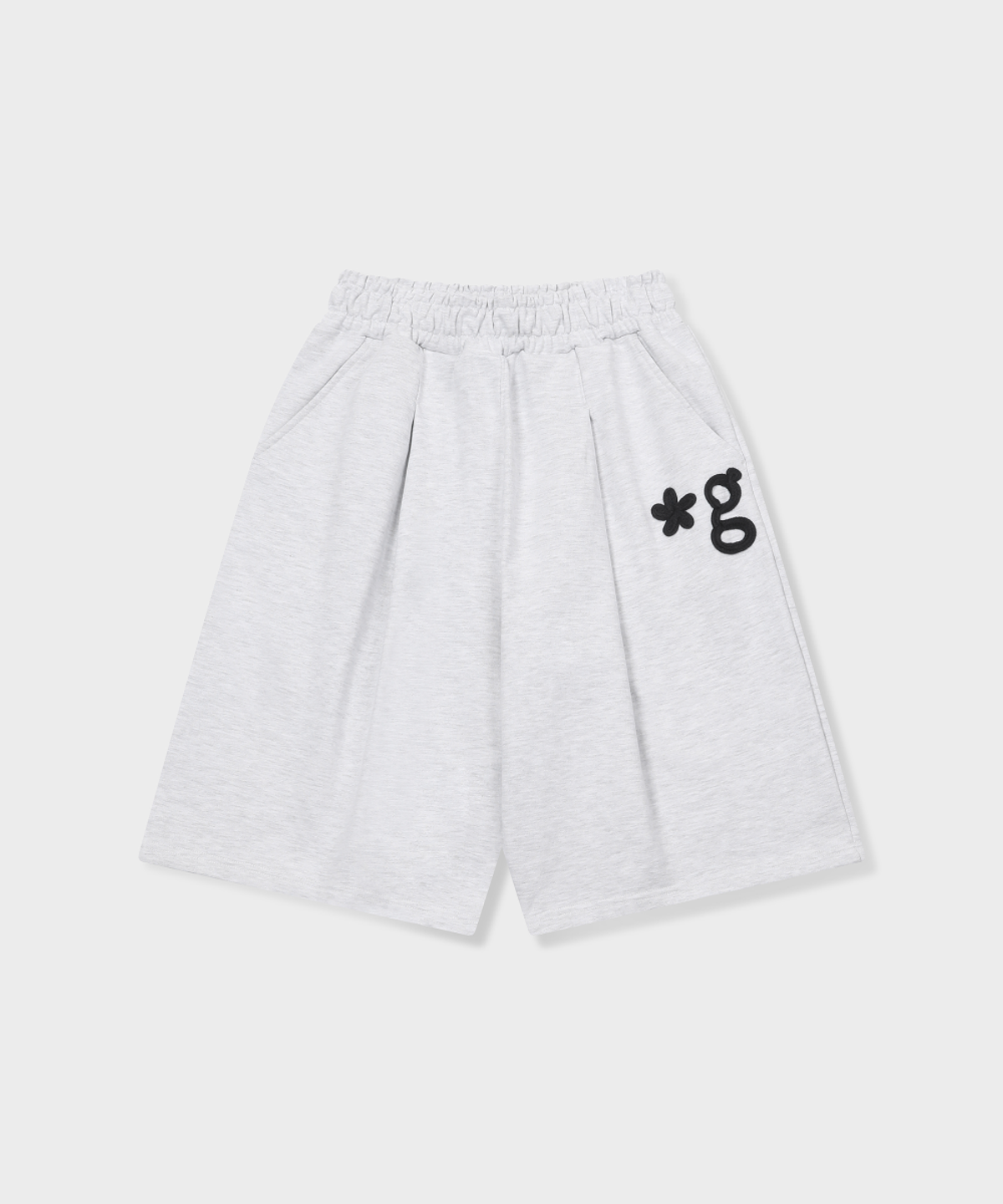 글런든(GRUNDEN) HAND WORK SWEATSHORTS (LIGHT GREY)